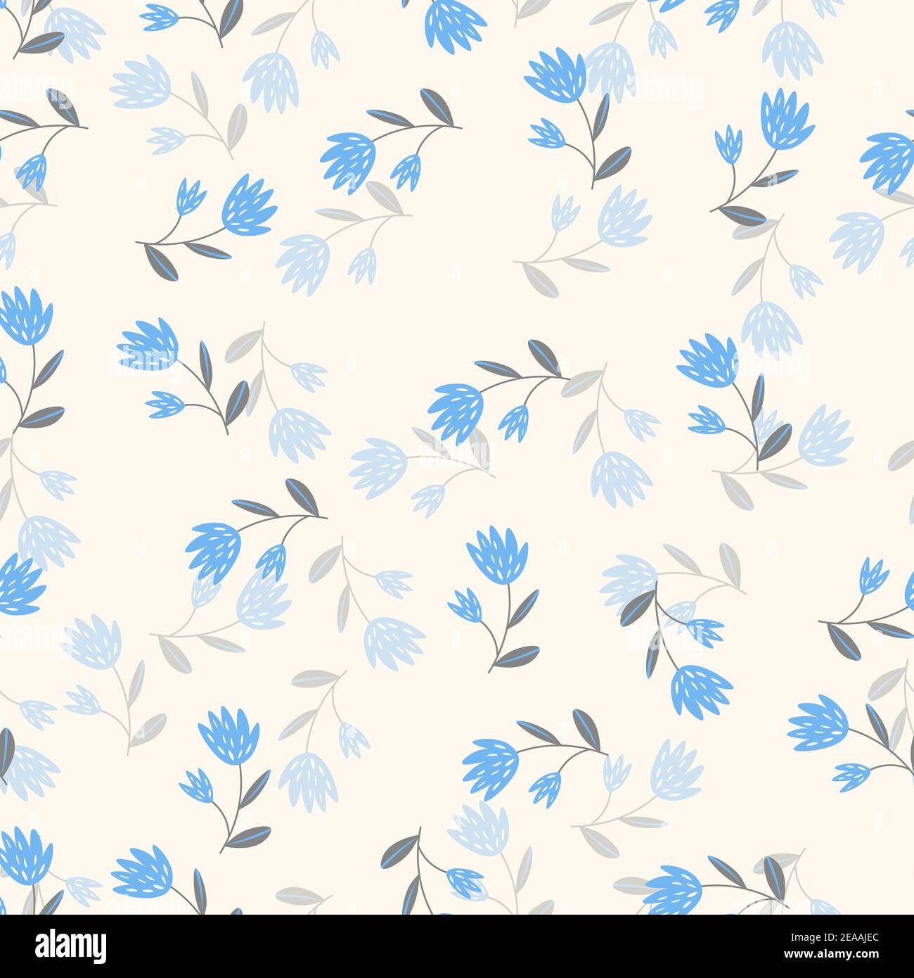 Seamless floral pattern based on traditional folk art ornaments ...
