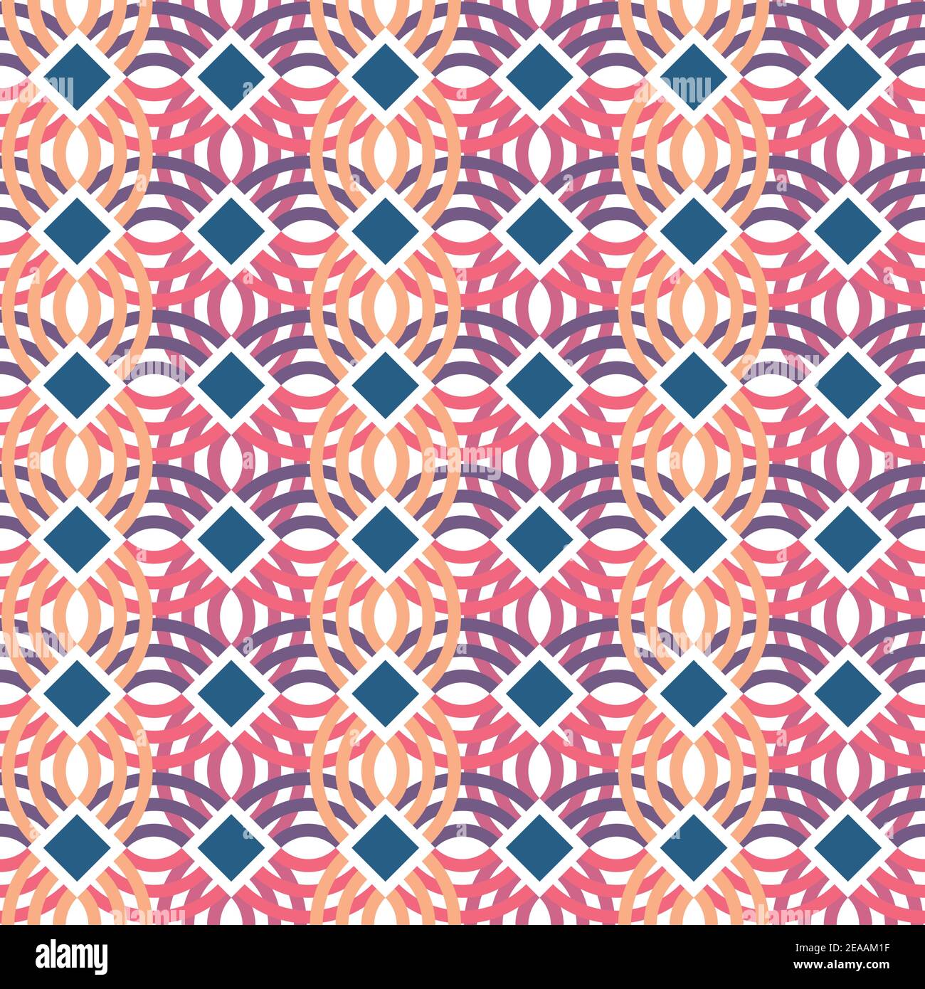 Geometric seamless vintage pattern in pastel colors. Semi-circles with ...