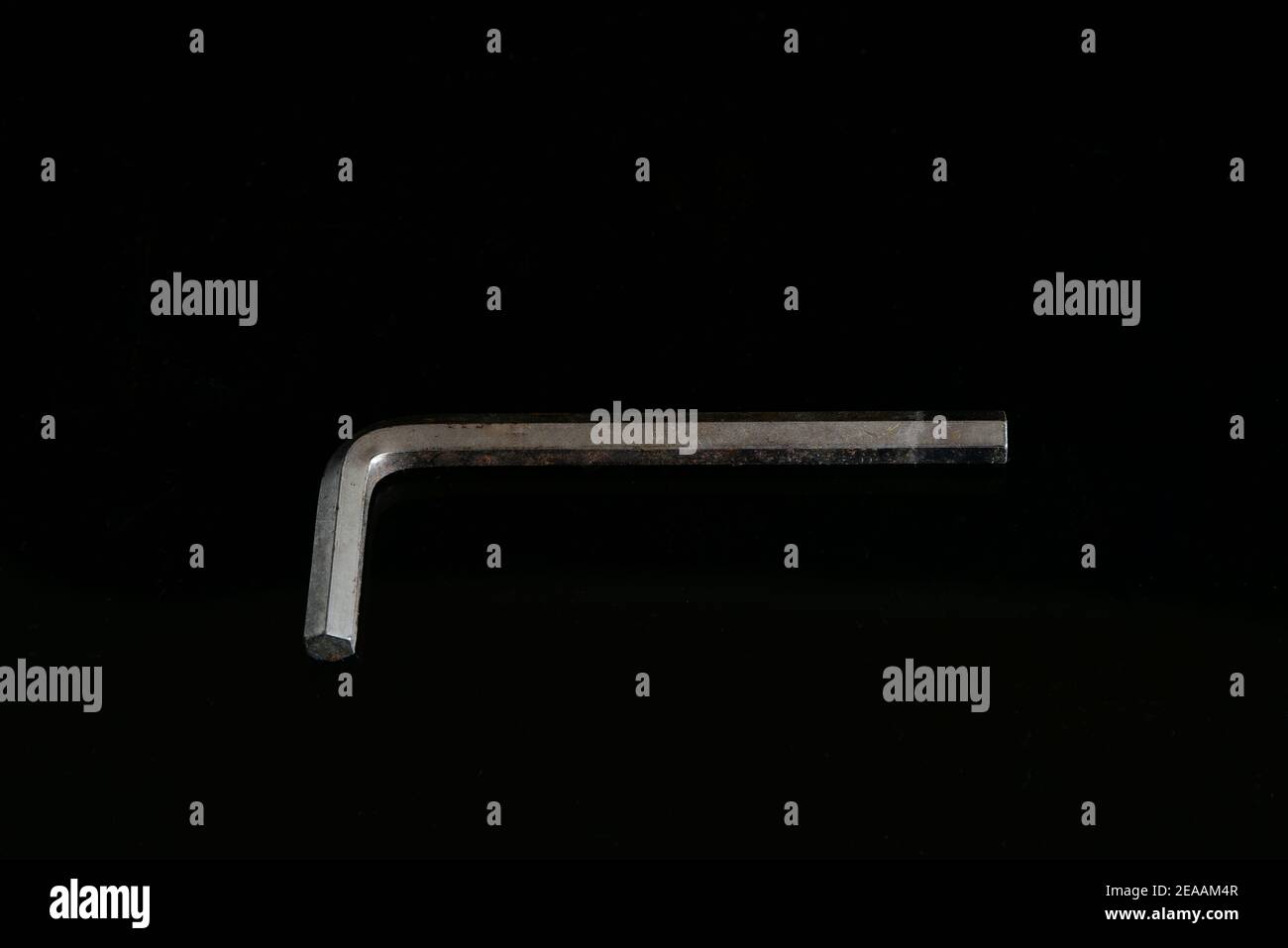 Allen keys with plain black background Stock Photo - Alamy