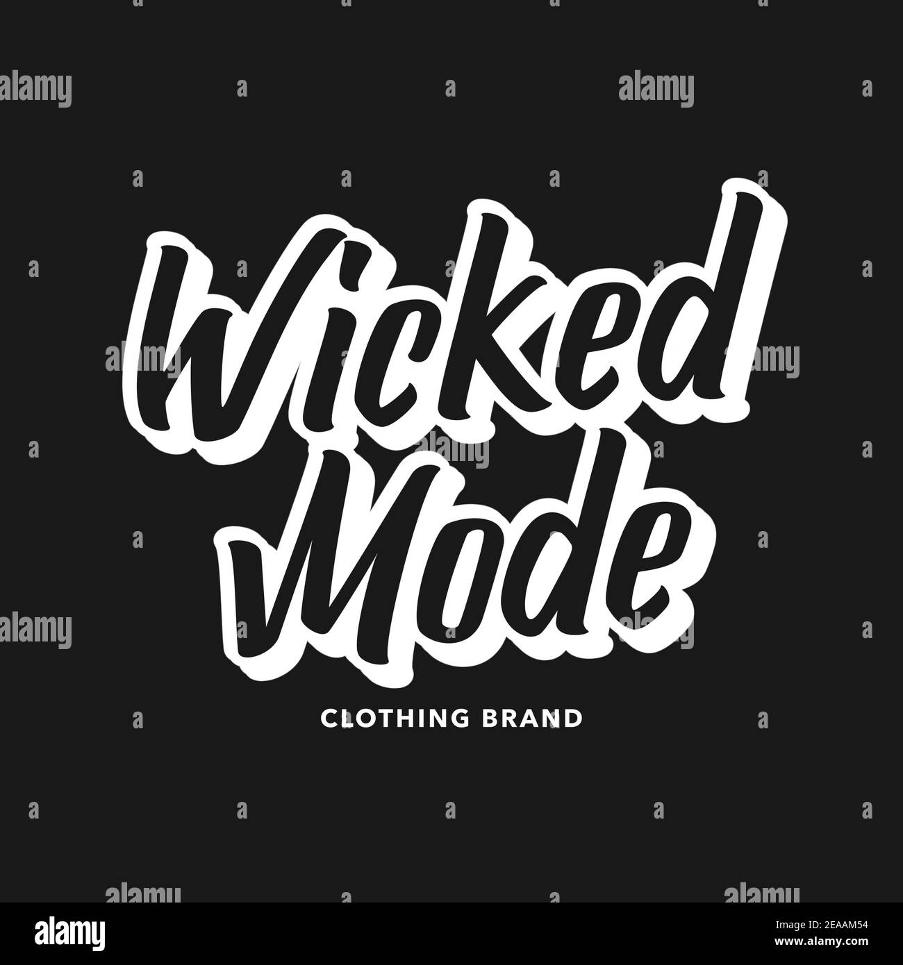 Clothing Brand Logo Featuring A Fun Typeface Stock Photo