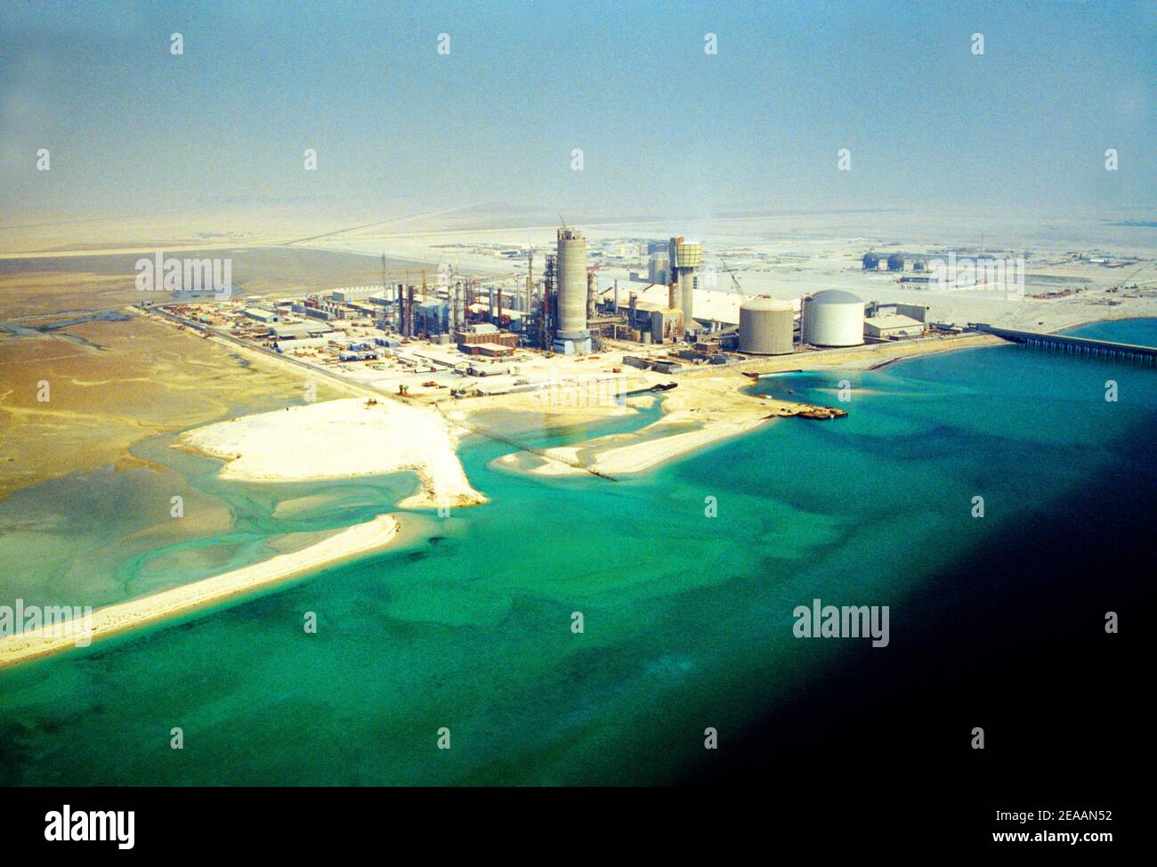 Qatar Oil Refinery By Umm Said Inland Sea Stock Photo Alamy