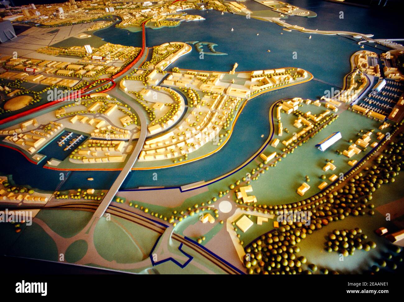 Cardiff Wales Cardiff bay Barrage Model Stock Photo