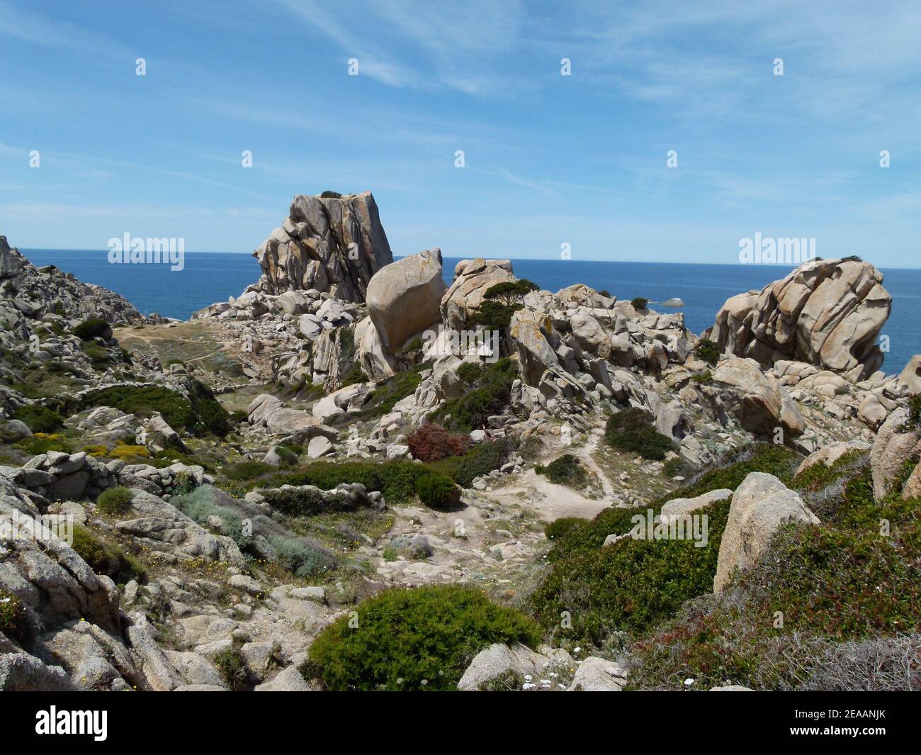 Stone formations at Capo Testa, sea, Sardinia, Italy Stock Photo Alamy