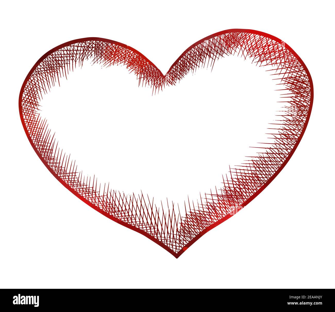 Heart shaded. Happy Valentine's Day. Vector illustration Stock ...