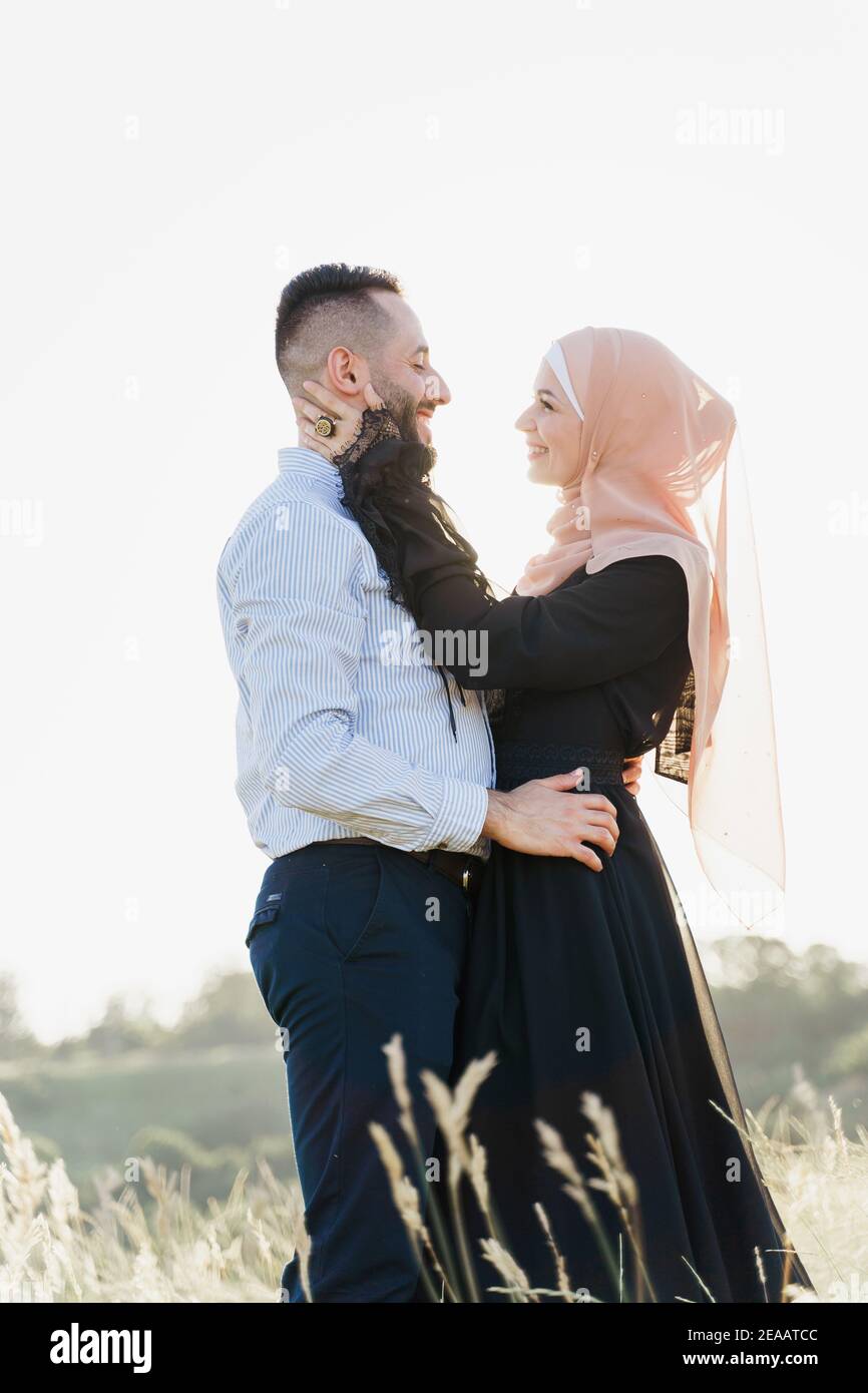 Romantic Couple Sunset Hijab