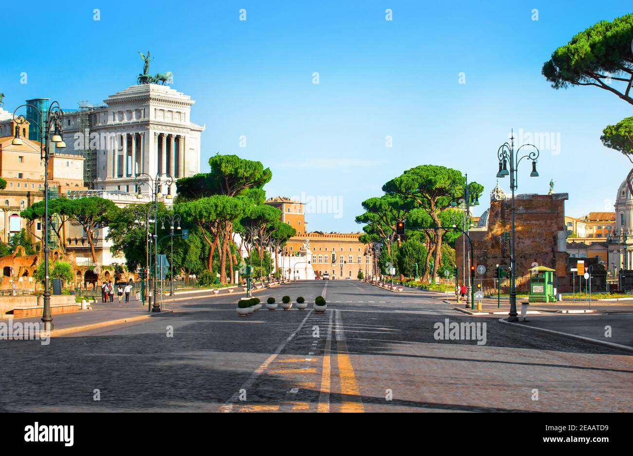 Vittoriano Palace at sunny summer day in Rome, Italy Stock Photo