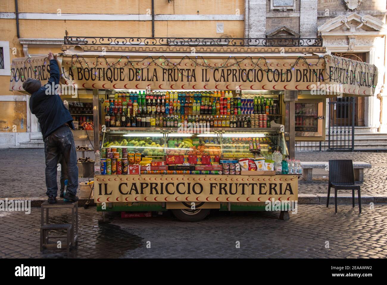 Beverage trolley, Rome Stock Photo - Alamy
