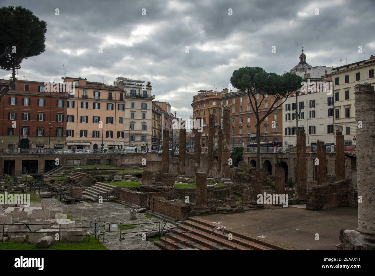 Largo di Torre Argentina, home of a cat colony, Rome Stock Photo