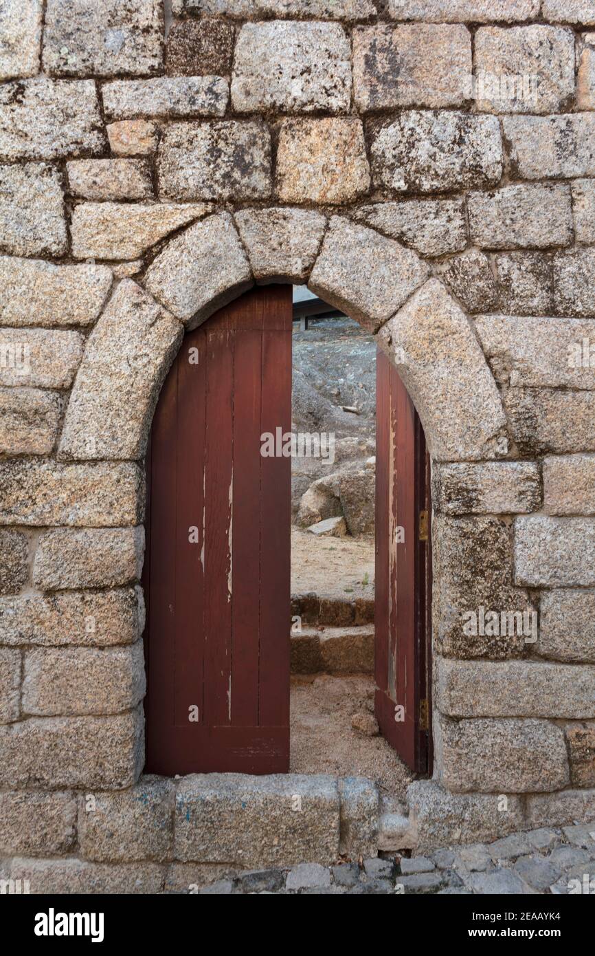 Castle door wide open Stock Photo - Alamy