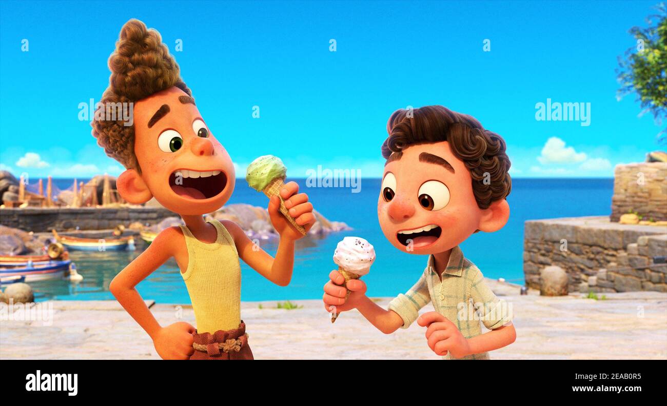 LUCA, from left: Luca Paguro (voice: Jacob Tremblay), Alberto Scorfano  (voice: Jack Dylan Grazer), 2021. © Disney + / Courtesy Everett Collection  Stock Photo - Alamy