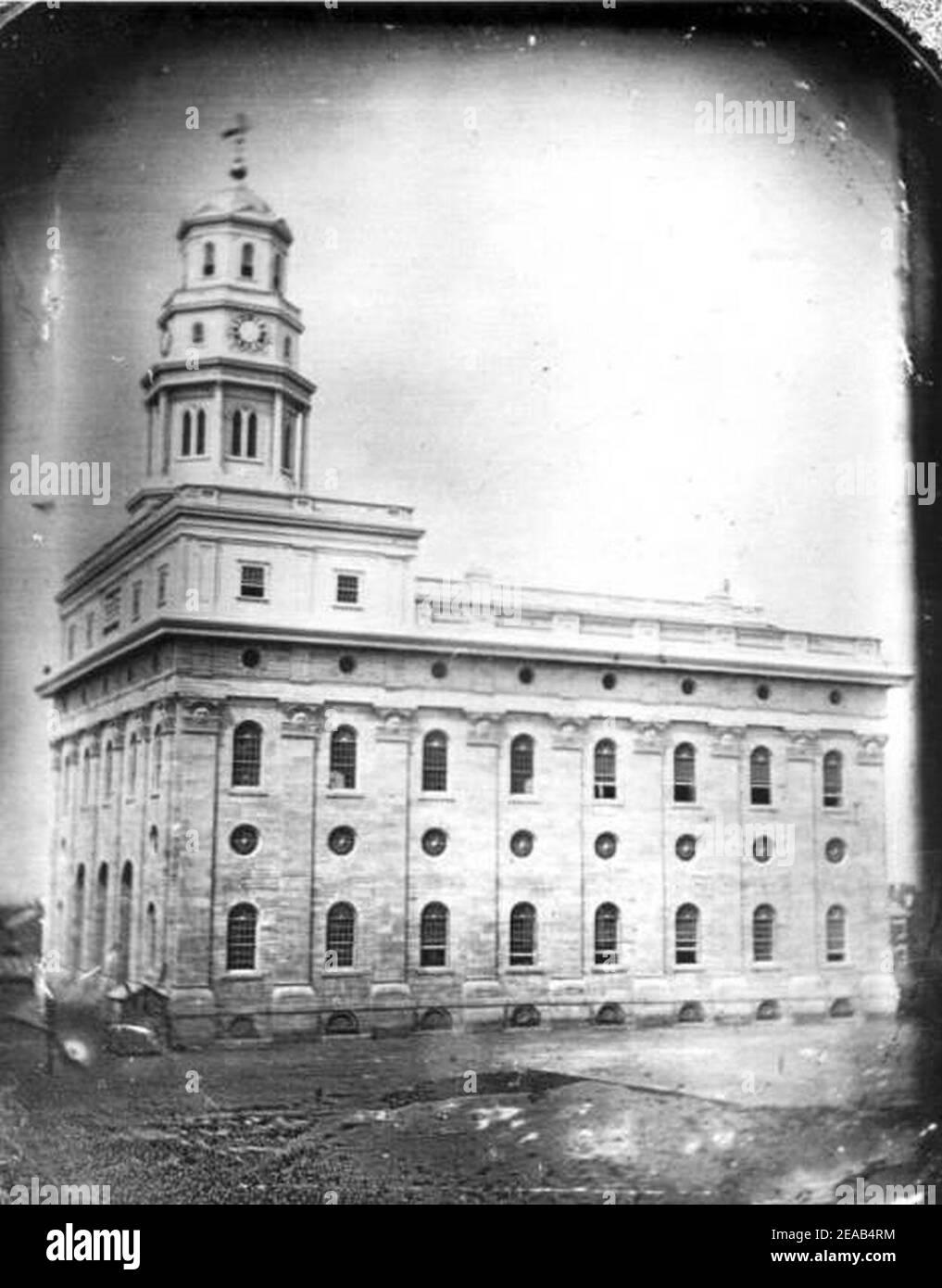 Nauvoo Temple daguerreotype Stock Photo Alamy