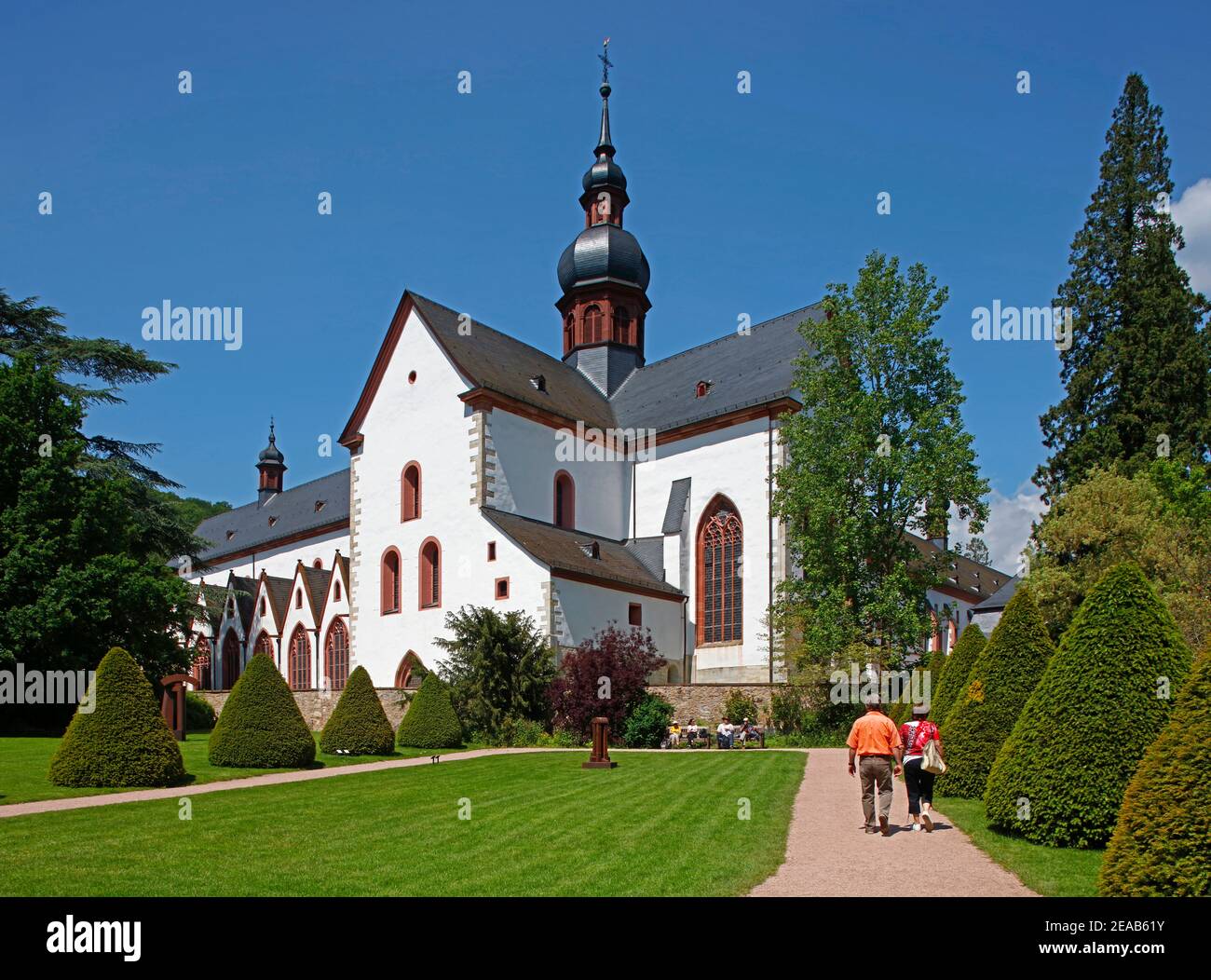Eberbach Monastery near Eltville am Rhein, Rheingau, Hesse, Germany Stock Photo