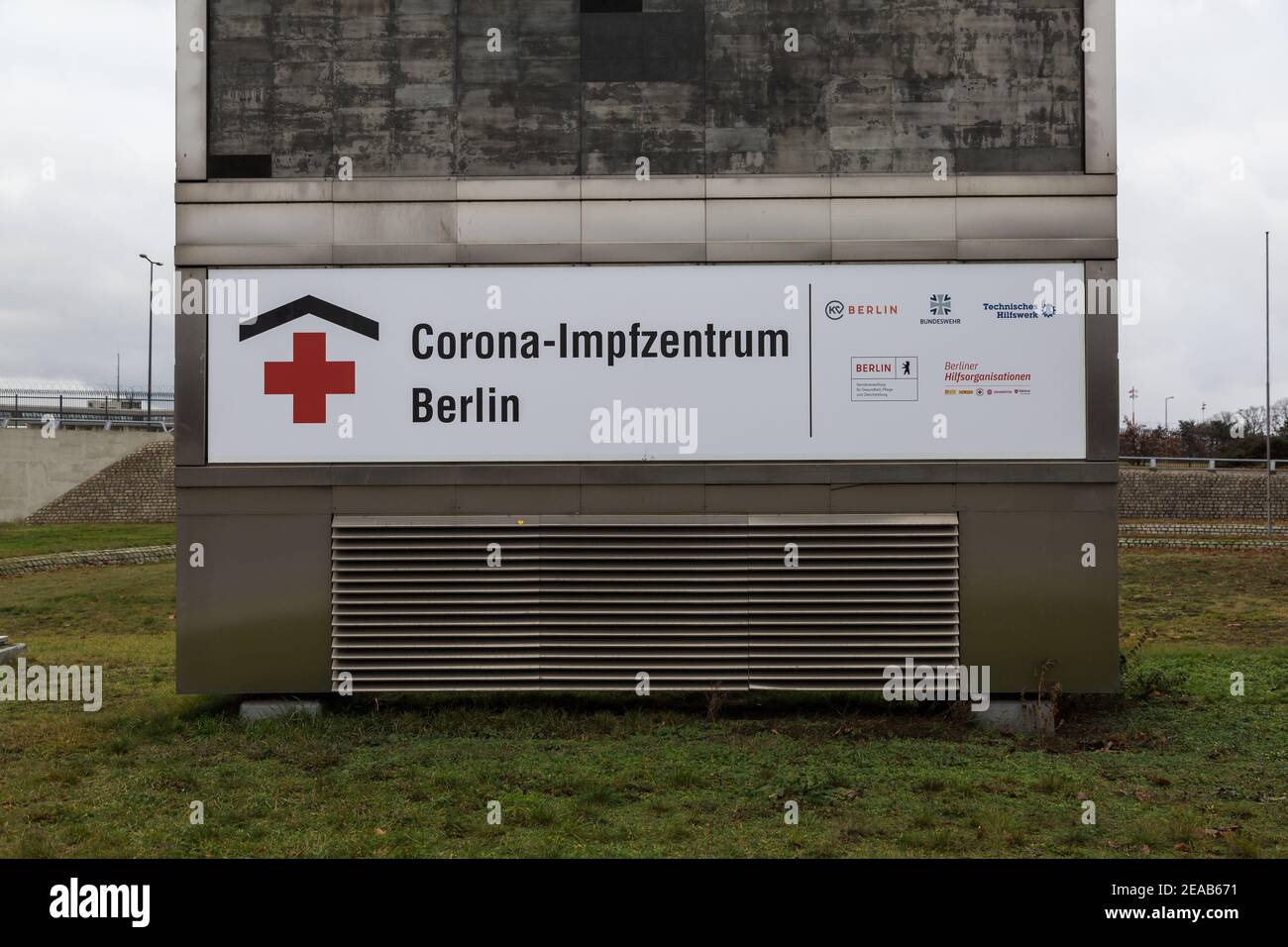 Corona vaccination center at Tegel Airport in Berlin on December 25th, 2020 Stock Photo