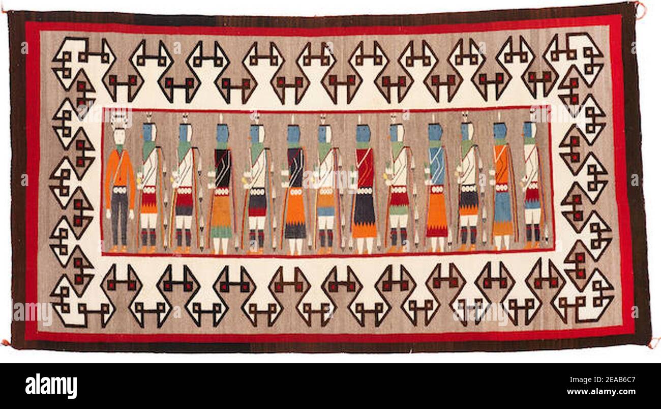 Navajo Teec Nos Pos Yeibichai rug Stock Photo Alamy