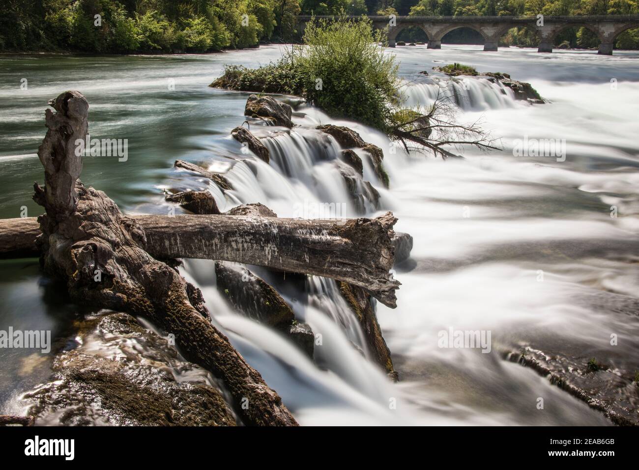 Rhine Falls near Schaffhausen Switzerland Stock Photo