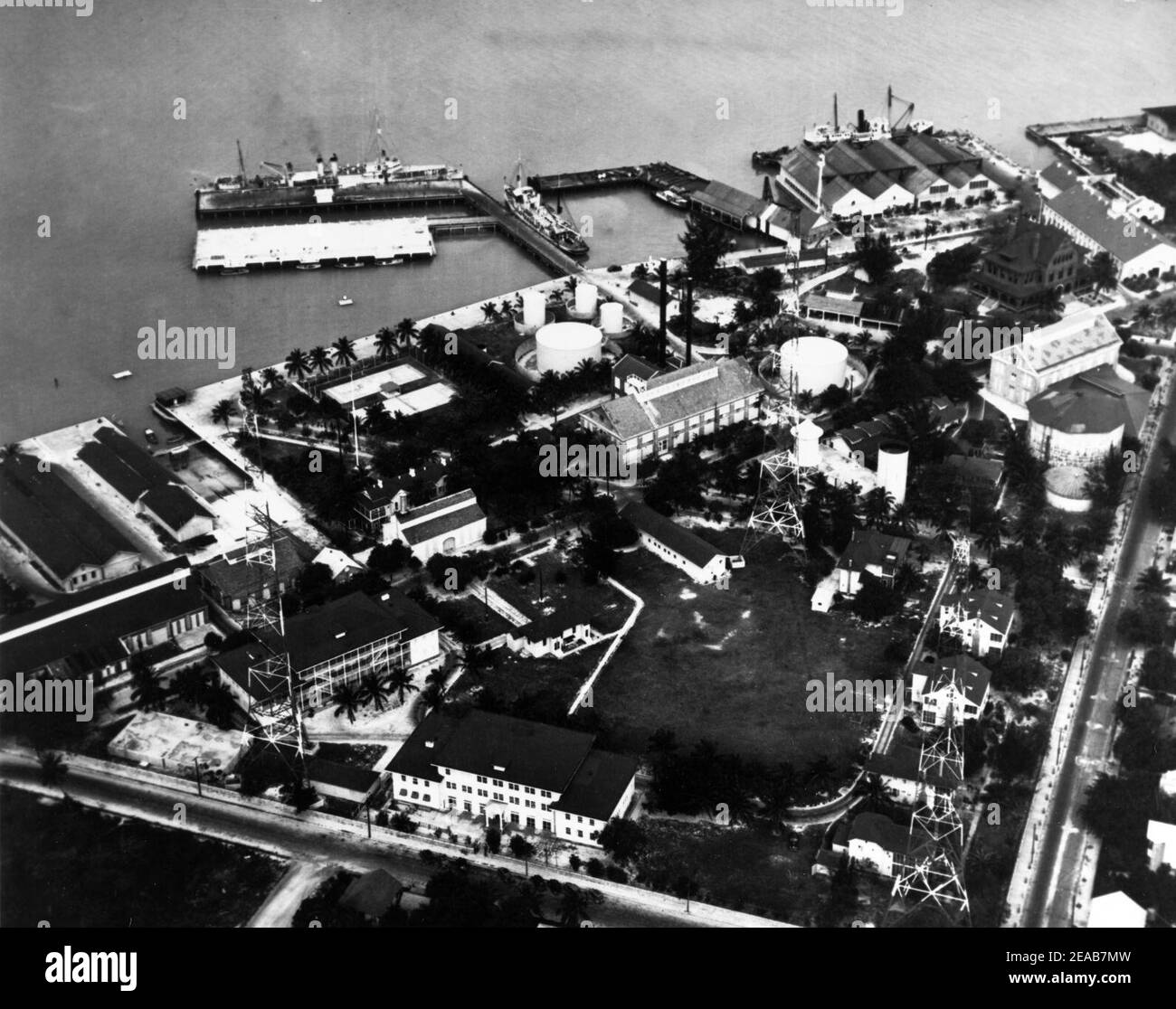 Naval Station Key West, Florida (USA), on 11 February 1939 Stock Photo