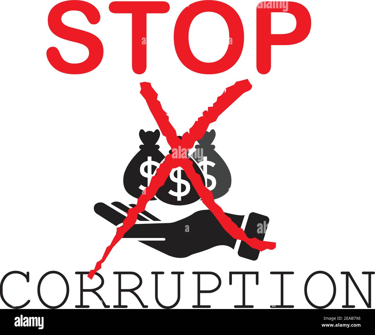 Stop Corruption And International Anti Corruption Day Stock Vector Stop Corruption And International Anti Corruption Day Stock Vector