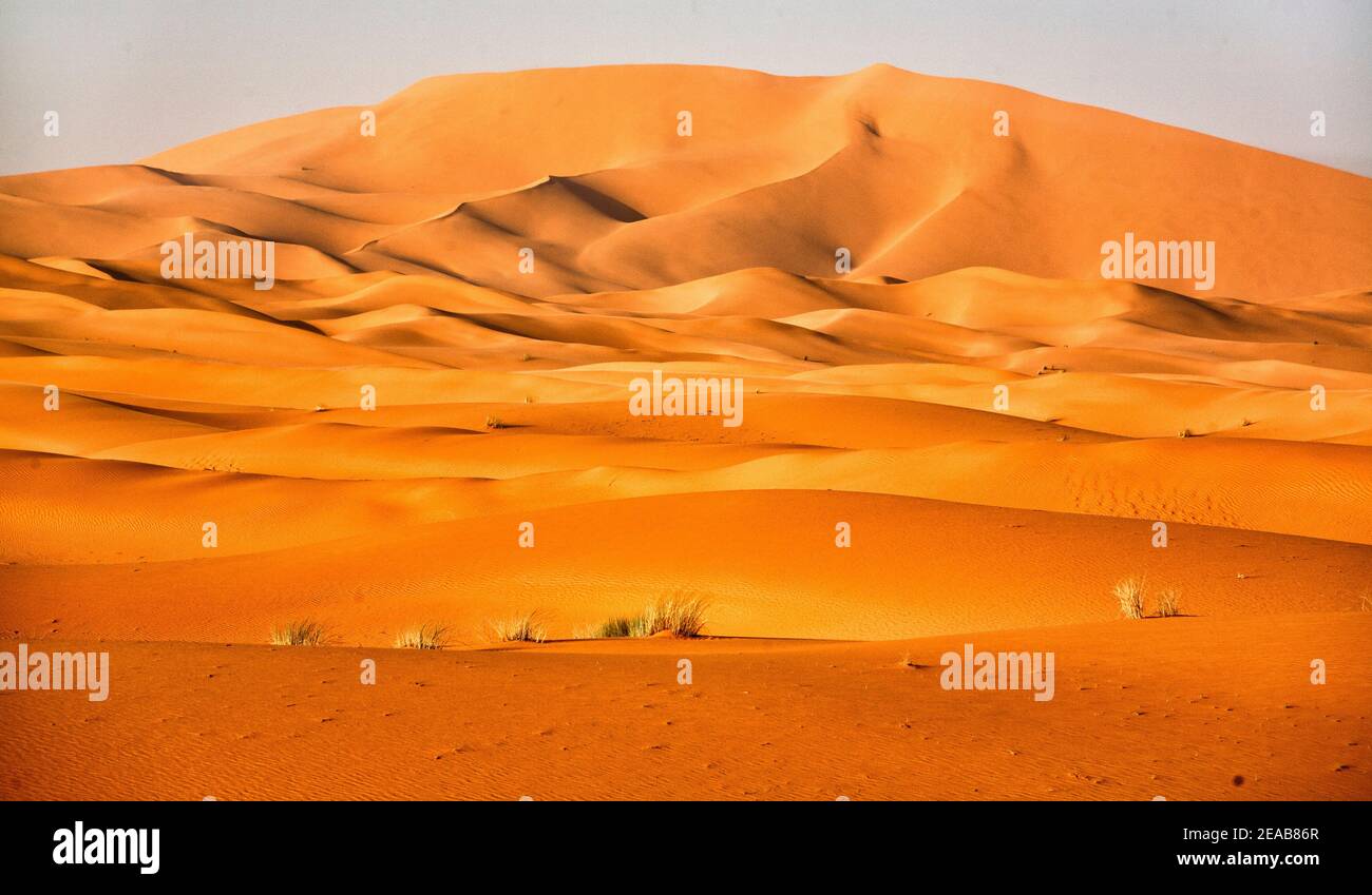 Merzouga Sand Dunes in Morocco Stock Photo