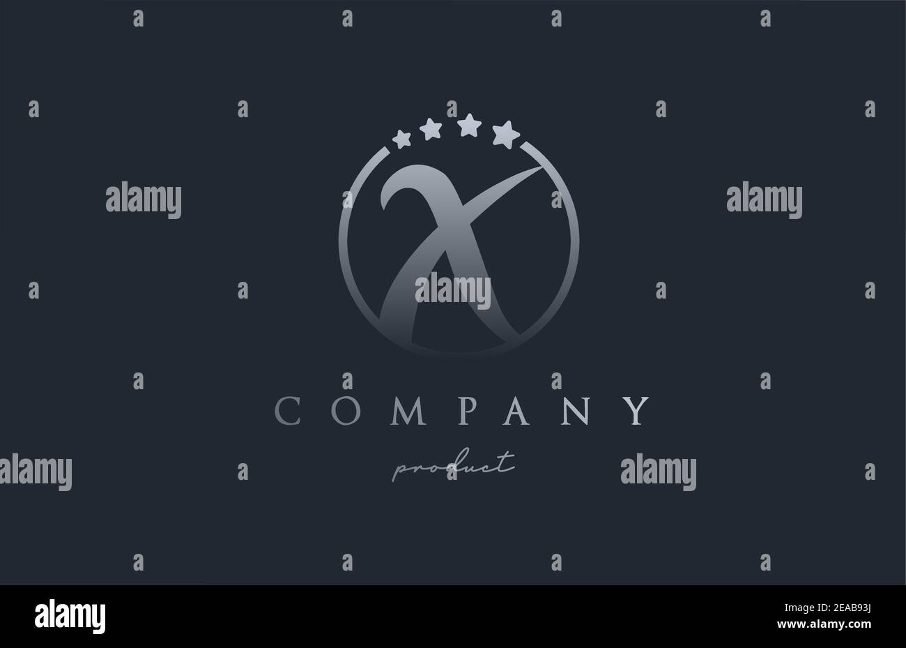 X blue grey alphabet letter logo for company and corporate. Design with ...