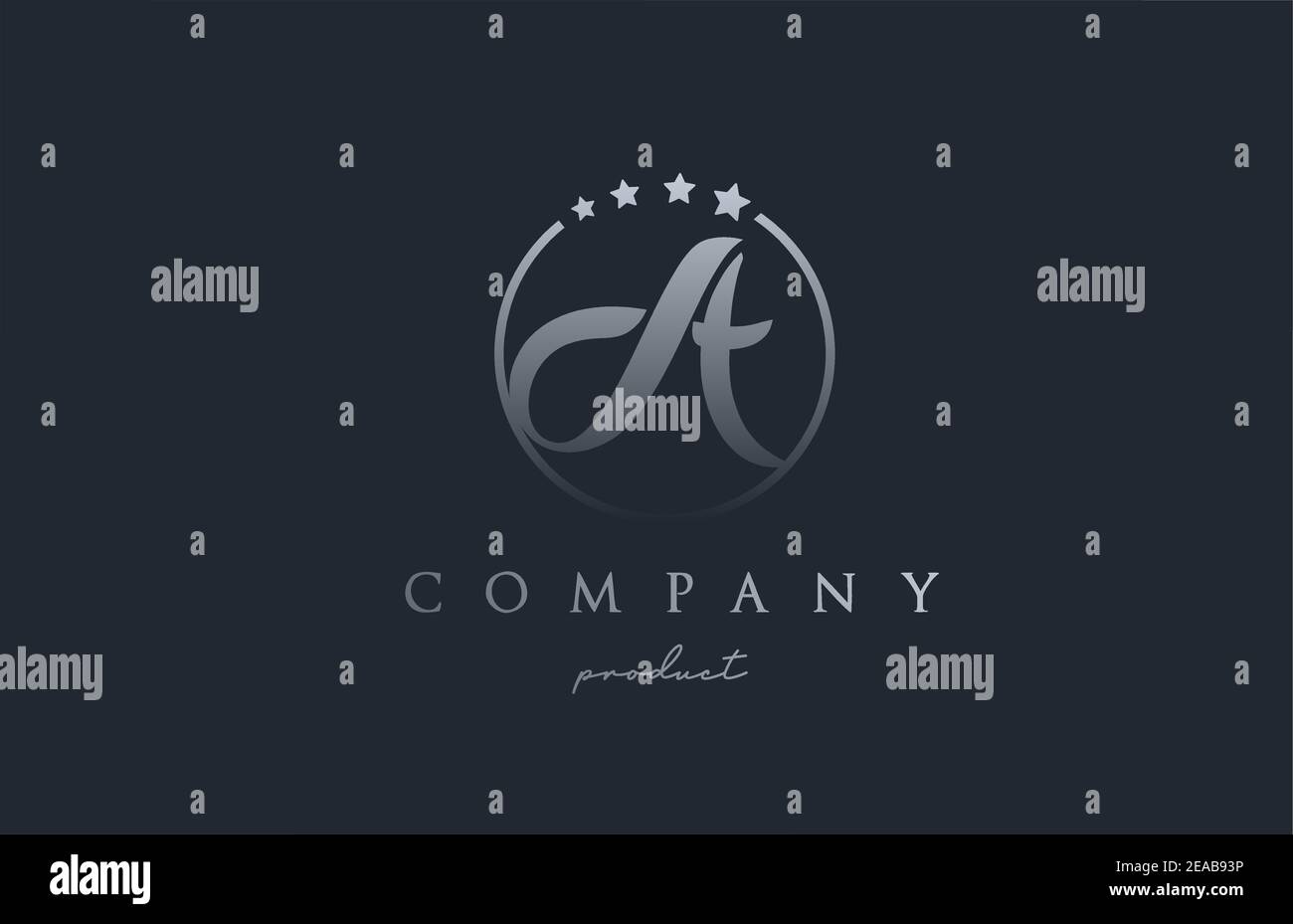 A blue grey alphabet letter logo for company and corporate. Design with ...