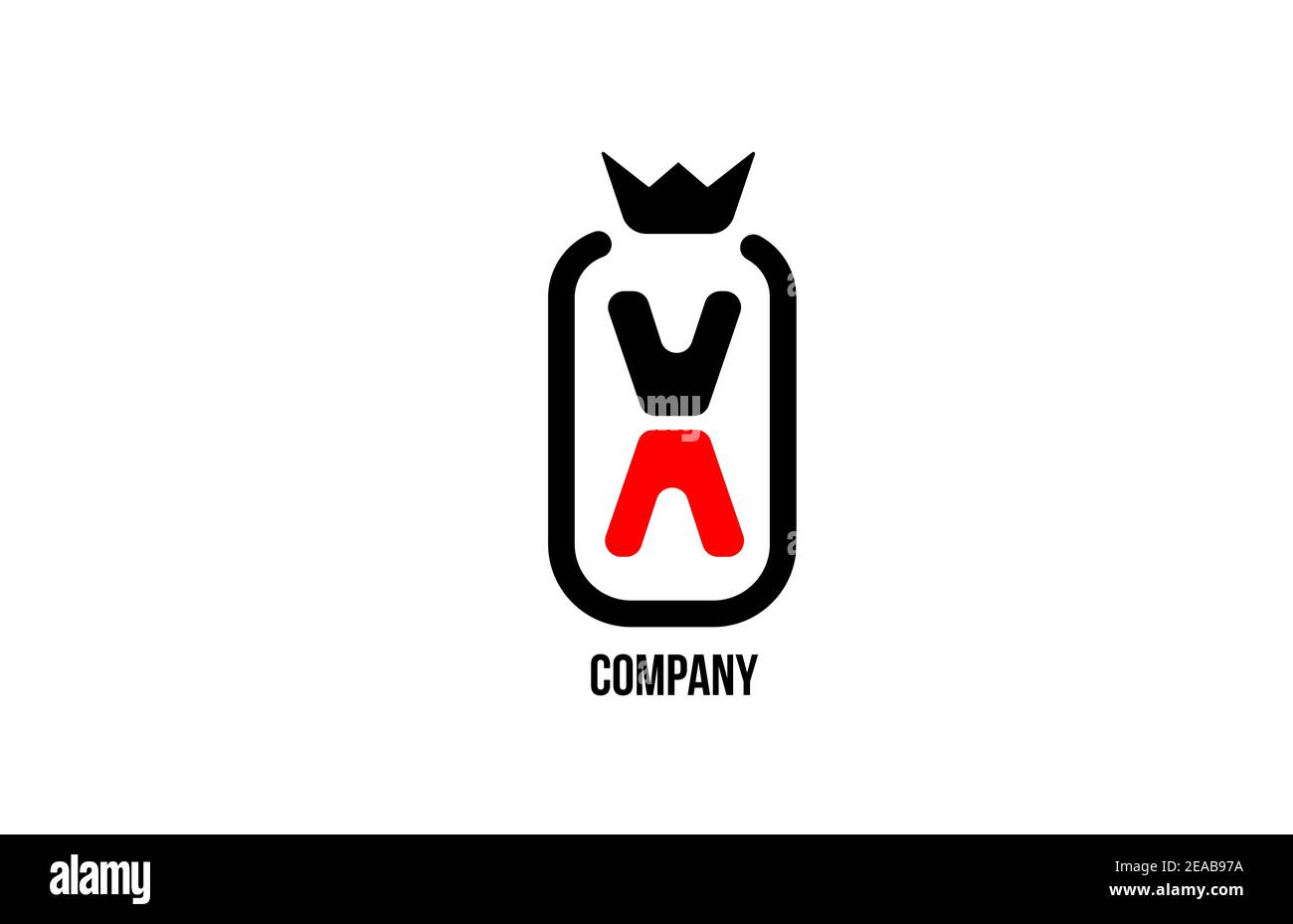 X black white crown alphabet letter logo for company and corporate. Red color luxury design. Can be used as an icon for a brand or product Stock Vector