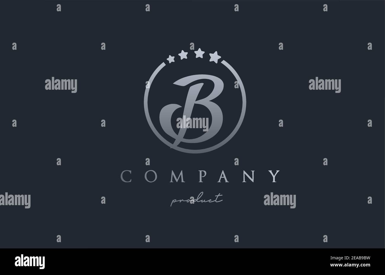 B blue grey alphabet letter logo for company and corporate. Design with ...
