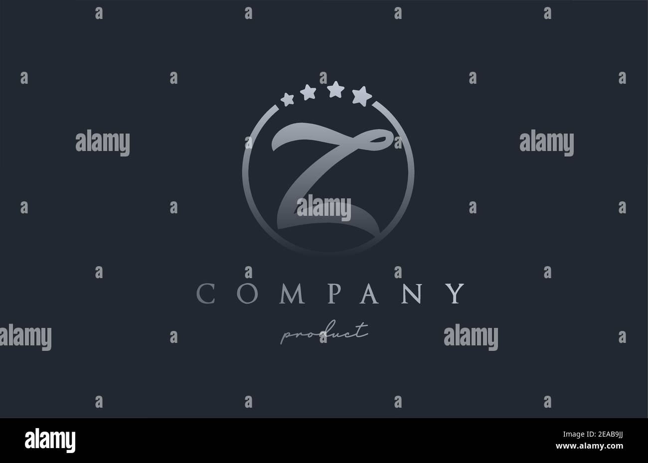 Z blue grey alphabet letter logo for company and corporate. Design with ...