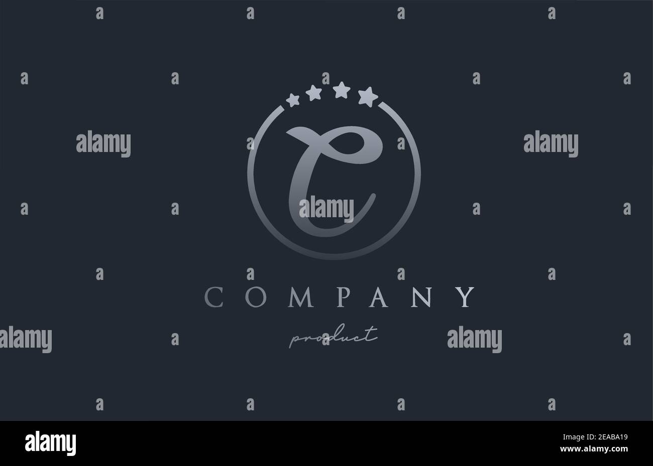 C blue grey alphabet letter logo for company and corporate. Design with ...