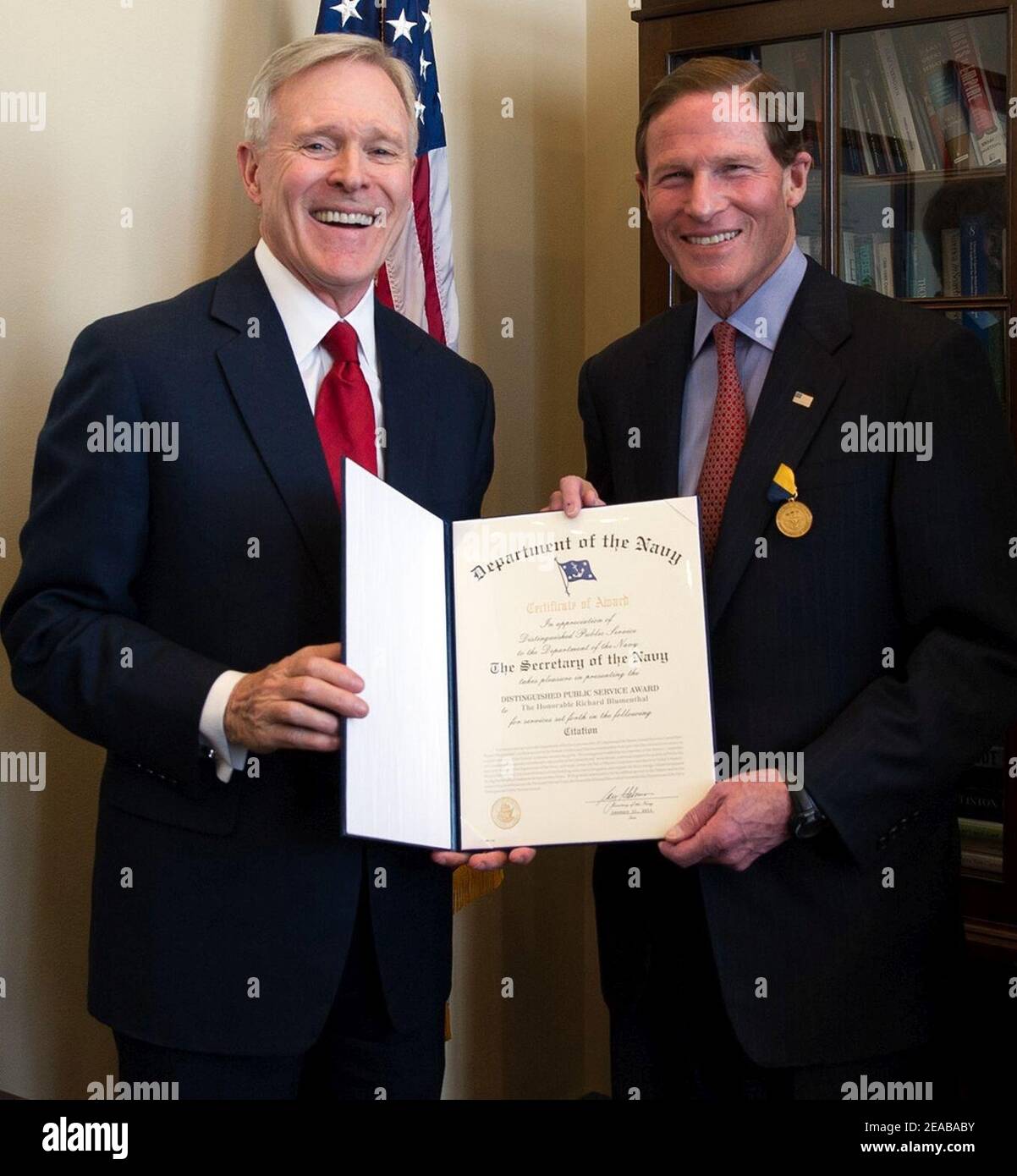 Navy Distinguished Public Service Medal Awardee Richard Blumenthal