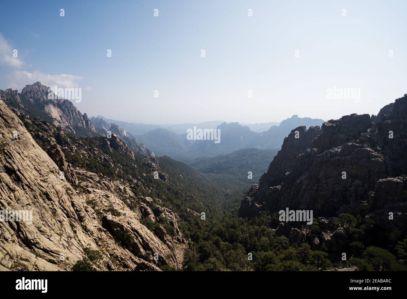 Mountains during hiking near Zonza, Corsica, France Stock Photo
