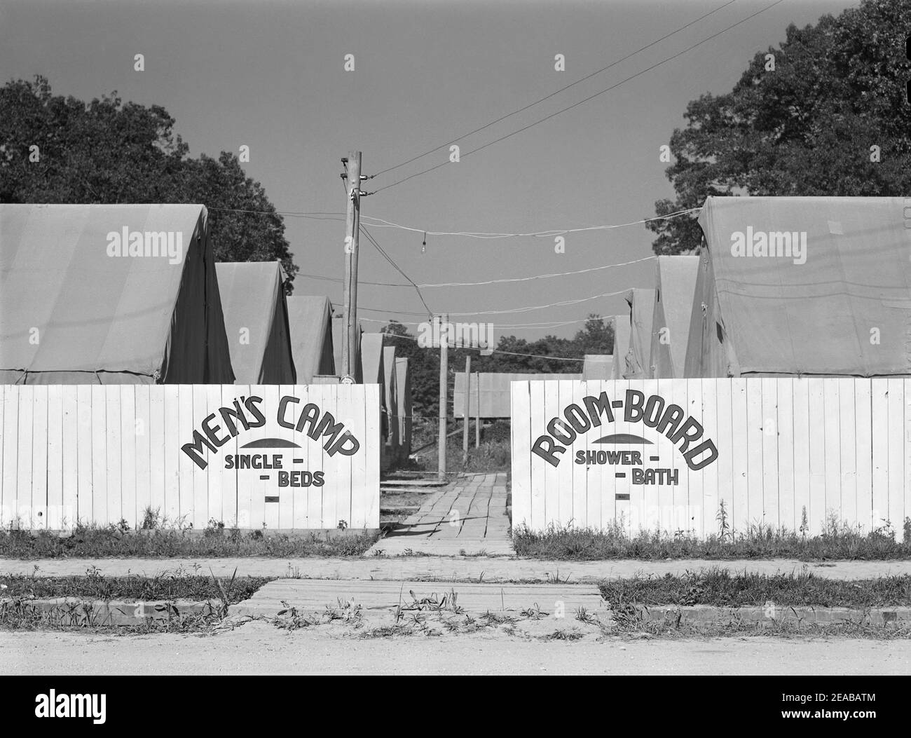Tent Camp to Workers from nearby New Powder Plant