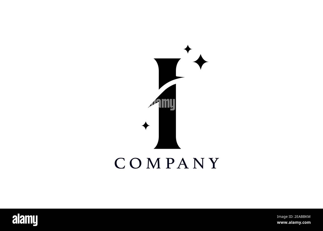 I simple black and white alphabet letter logo for company and corporate ...