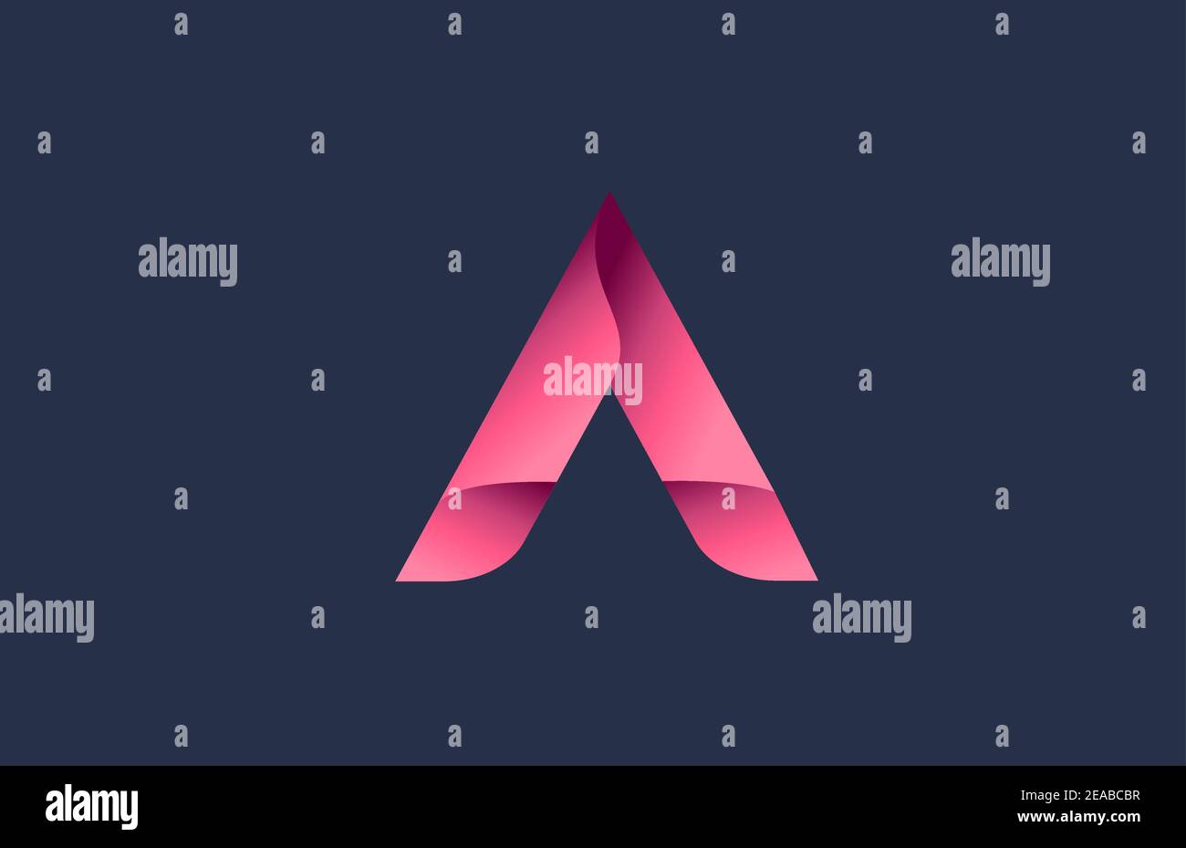 A pink blue alphabet letter logo for branding and business. Gradient ...