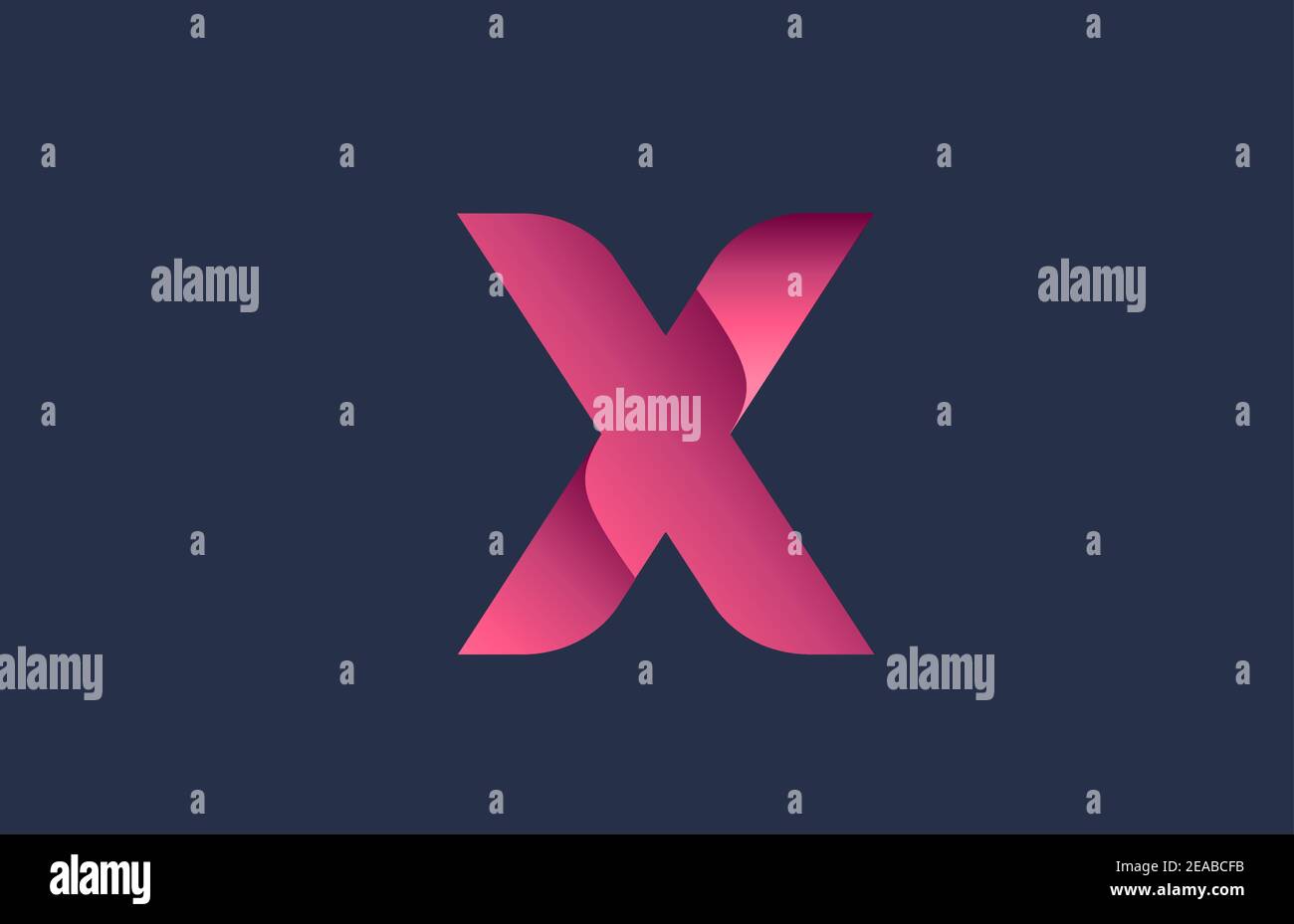 X pink blue alphabet letter logo for branding and business. Gradient ...