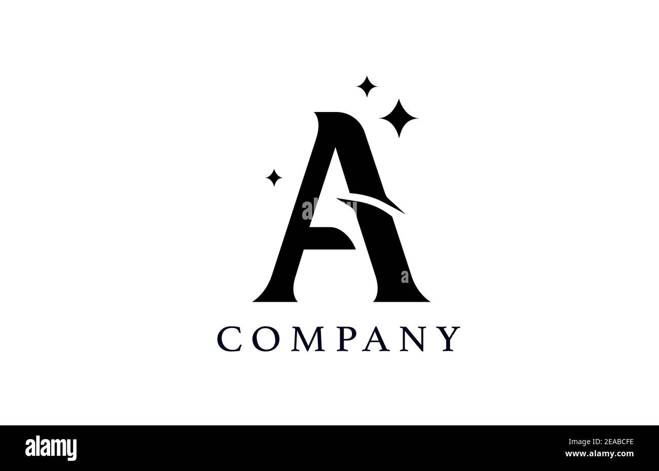 A simple black and white alphabet letter logo for company and corporate ...
