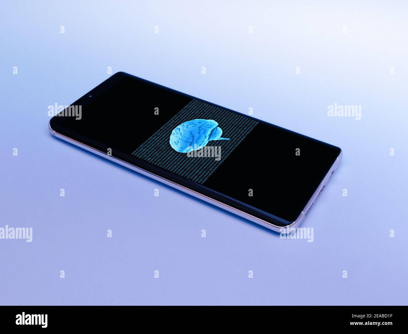 Is Cell Phone Using Binary Code Smart phone, mobile phone isolated, Artificial Intelligence . binary ...