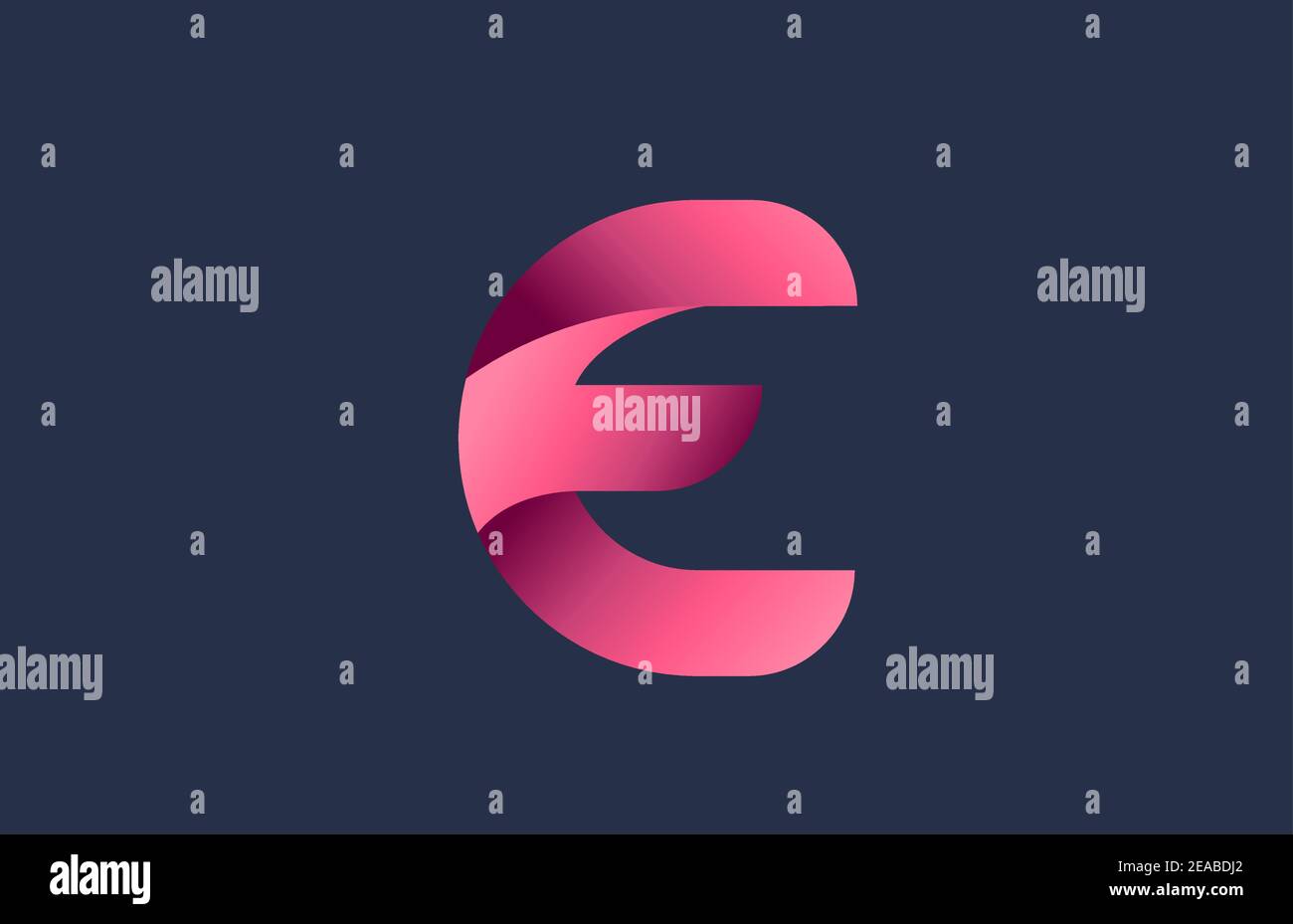 E pink blue alphabet letter logo for branding and business. Gradient ...