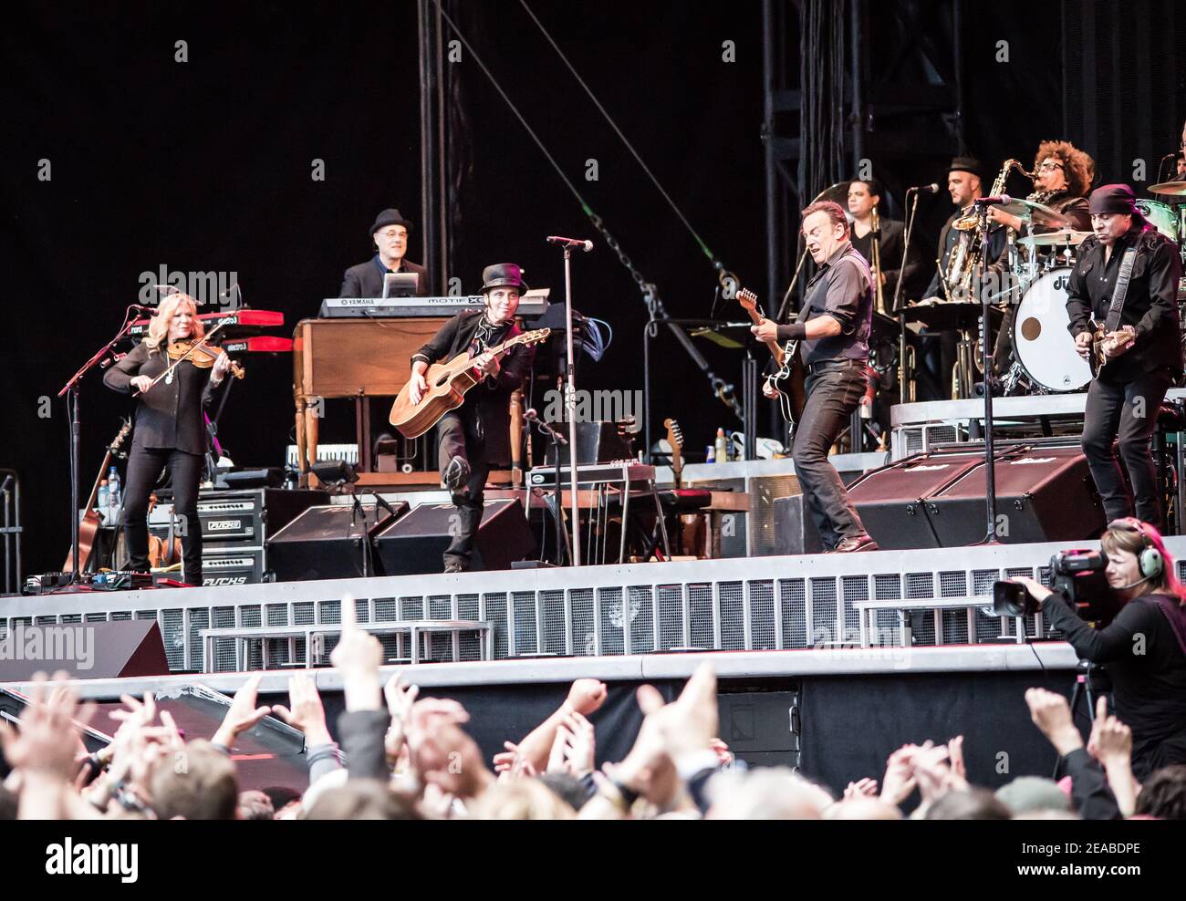 Bruce Springsteen and the EStreet Band live on stage at Wembley