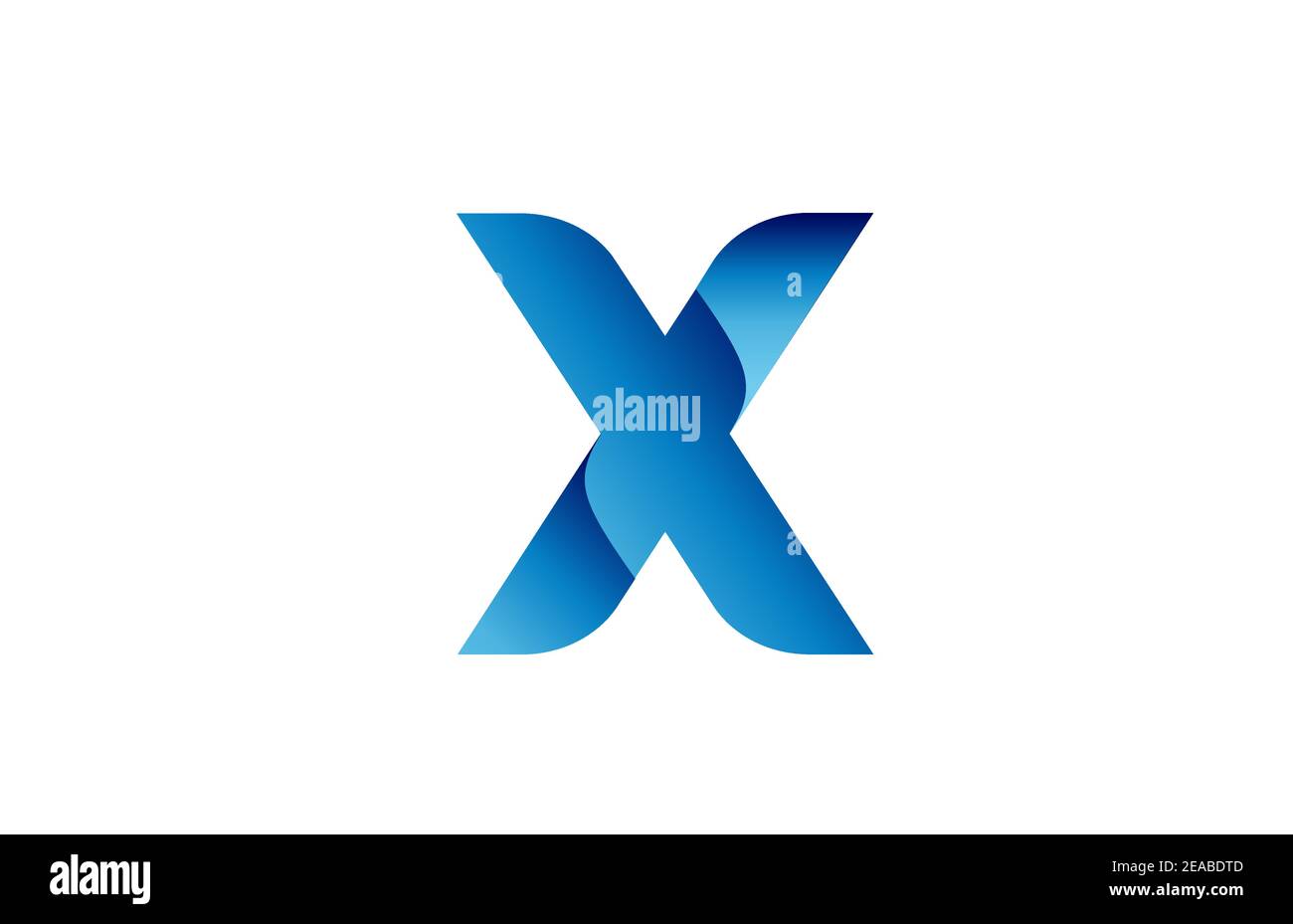 X creative blue gradient alphabet letter logo for branding and business ...