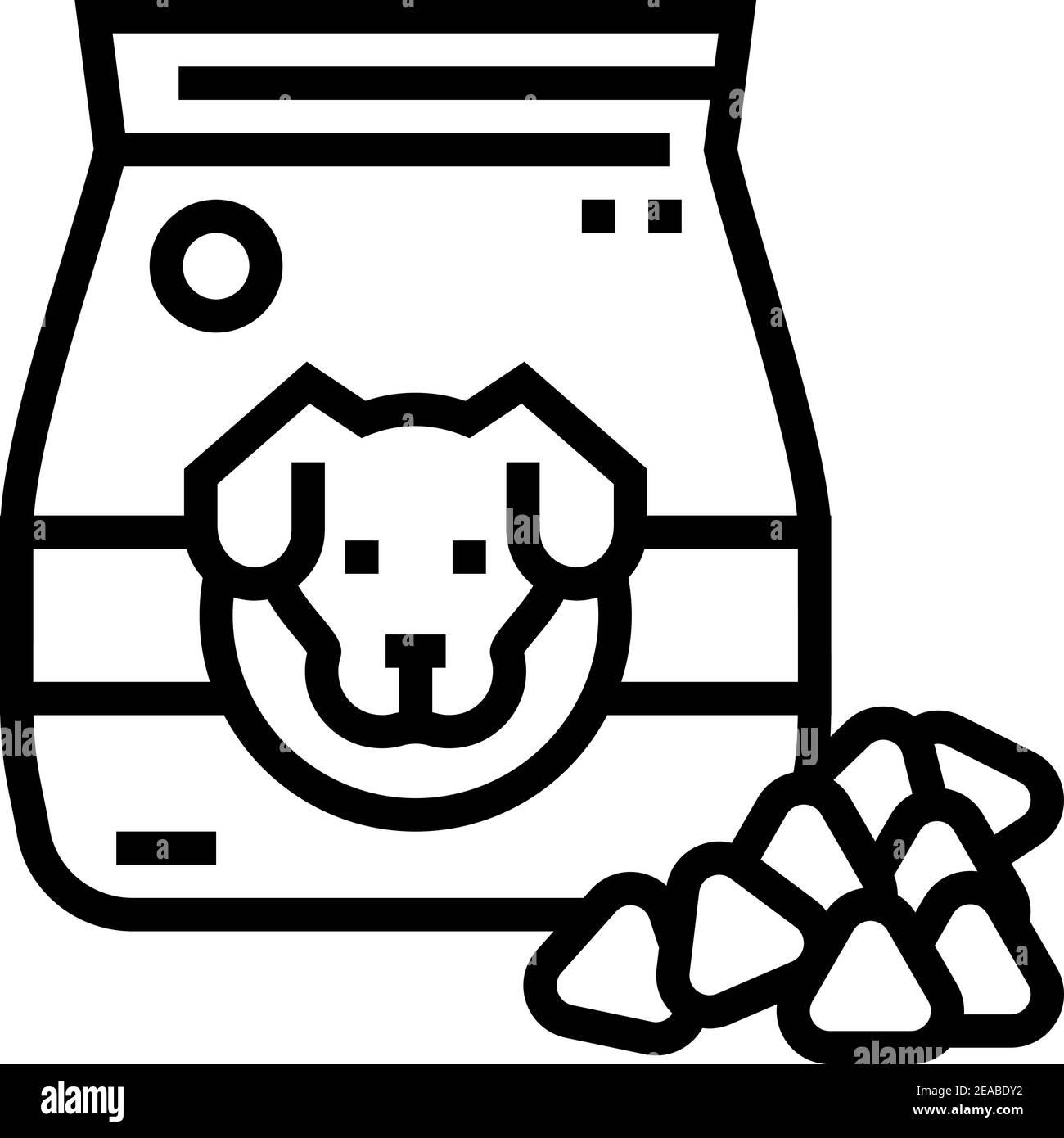 dry food for dog line icon vector illustration Stock Vector Image & Art ...