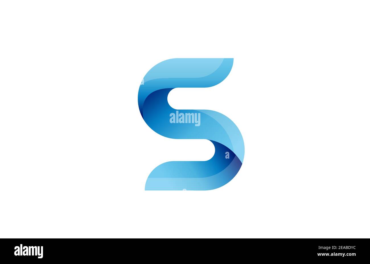 S creative blue gradient alphabet letter logo for branding and business ...