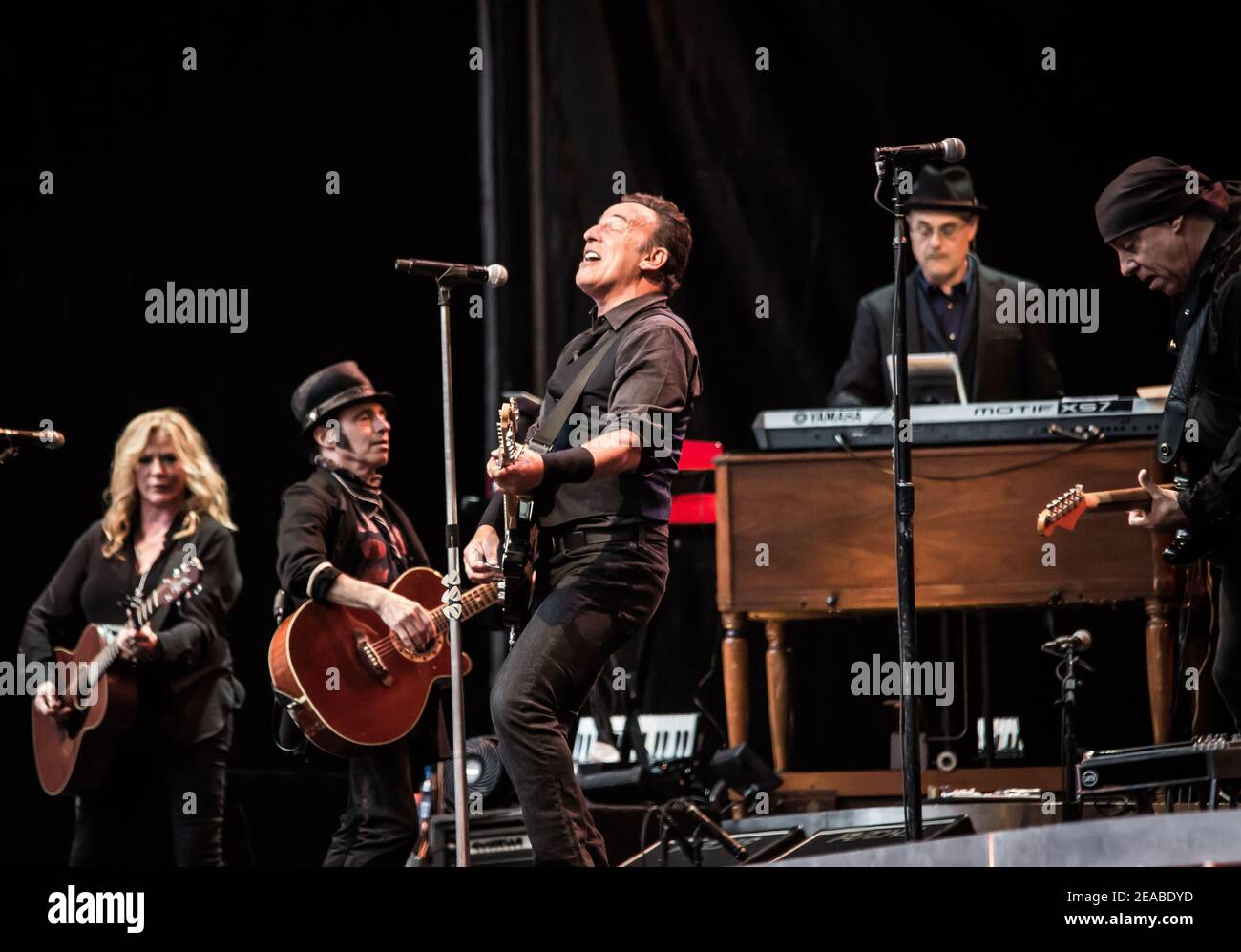 Bruce Springsteen and the EStreet Band live on stage at Wembley