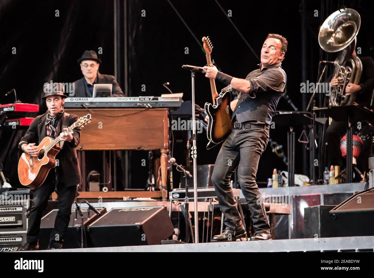 Bruce Springsteen and the EStreet Band live on stage at Wembley
