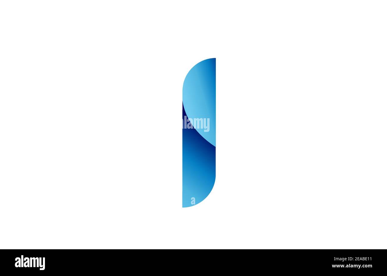 I creative blue gradient alphabet letter logo for branding and business ...