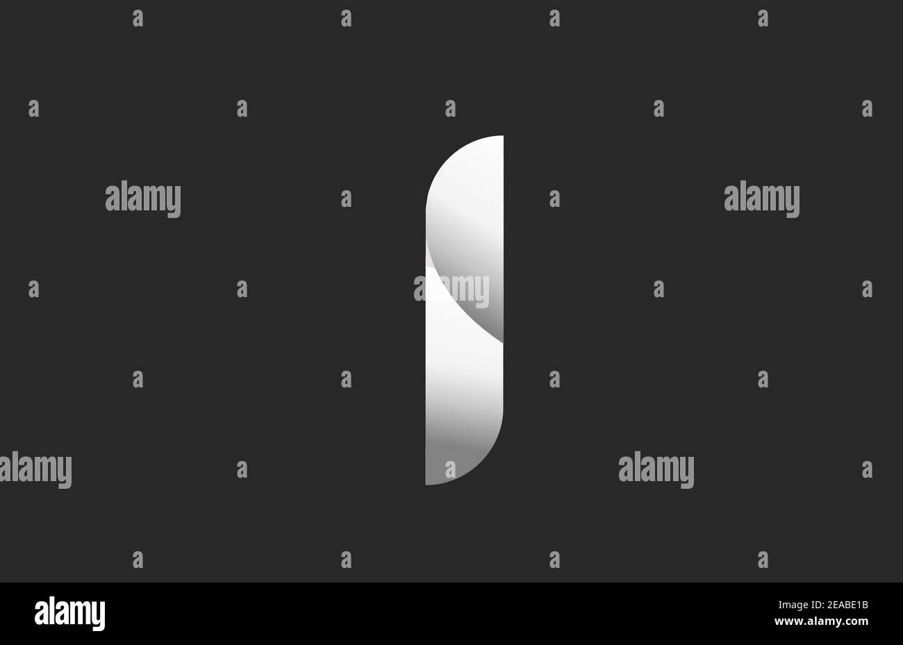 I black and white gradient alphabet letter logo for branding and ...