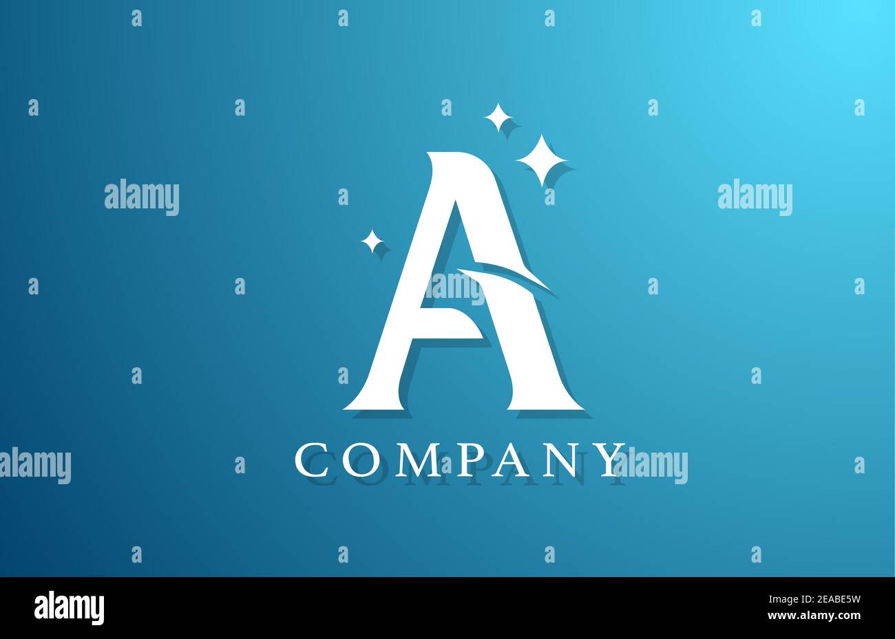 A blue white gradient alphabet letter logo for business. Branding ...