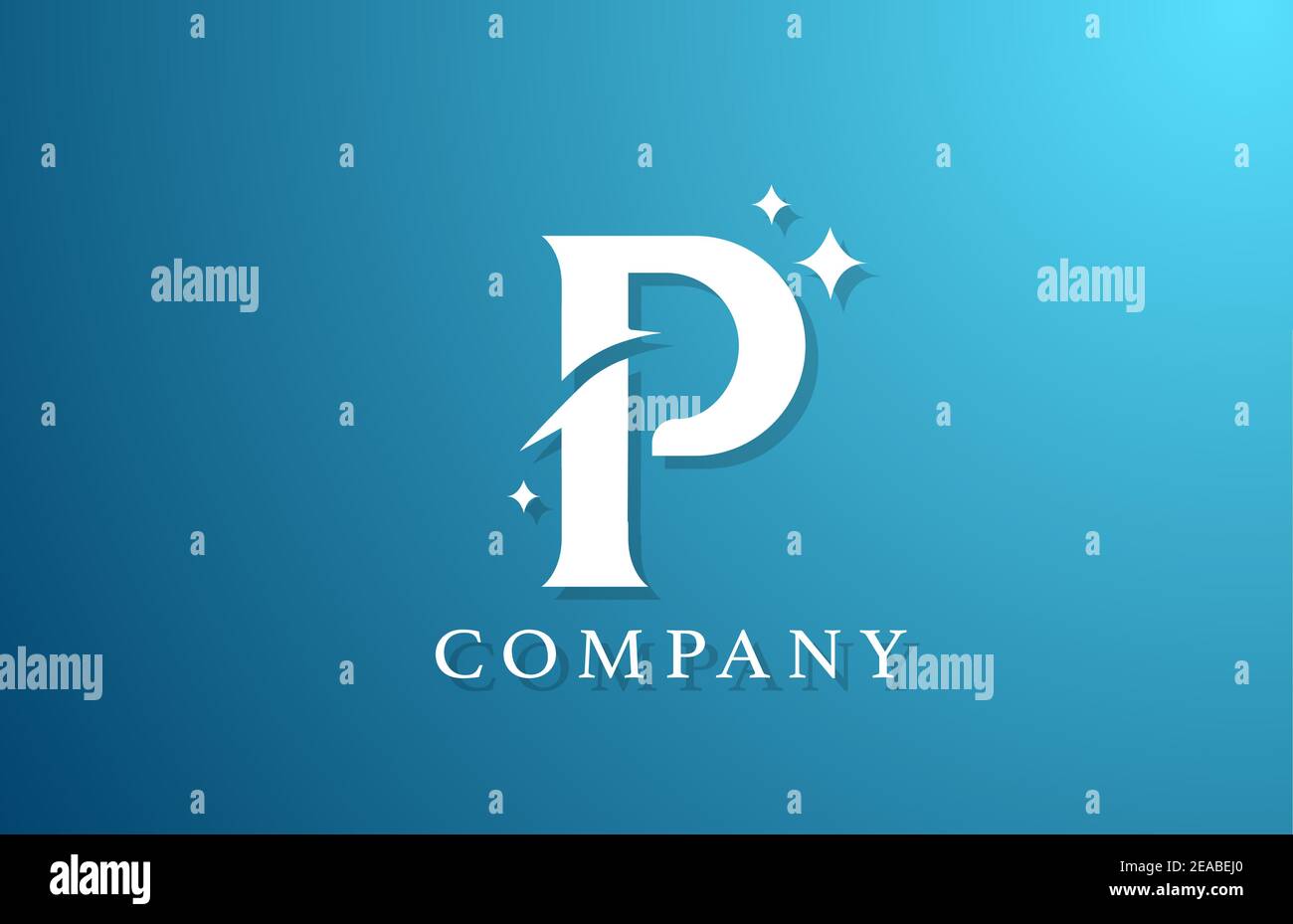 P blue white gradient alphabet letter logo for business Branding P blue white gradient alphabet letter logo for business Branding