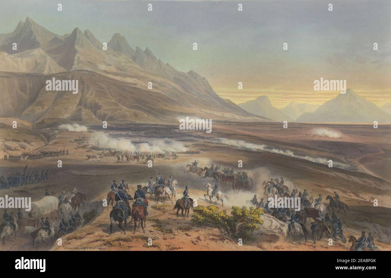 Nebel Mexican War 03 Battle of Buena Vista (cropped Stock Photo - Alamy