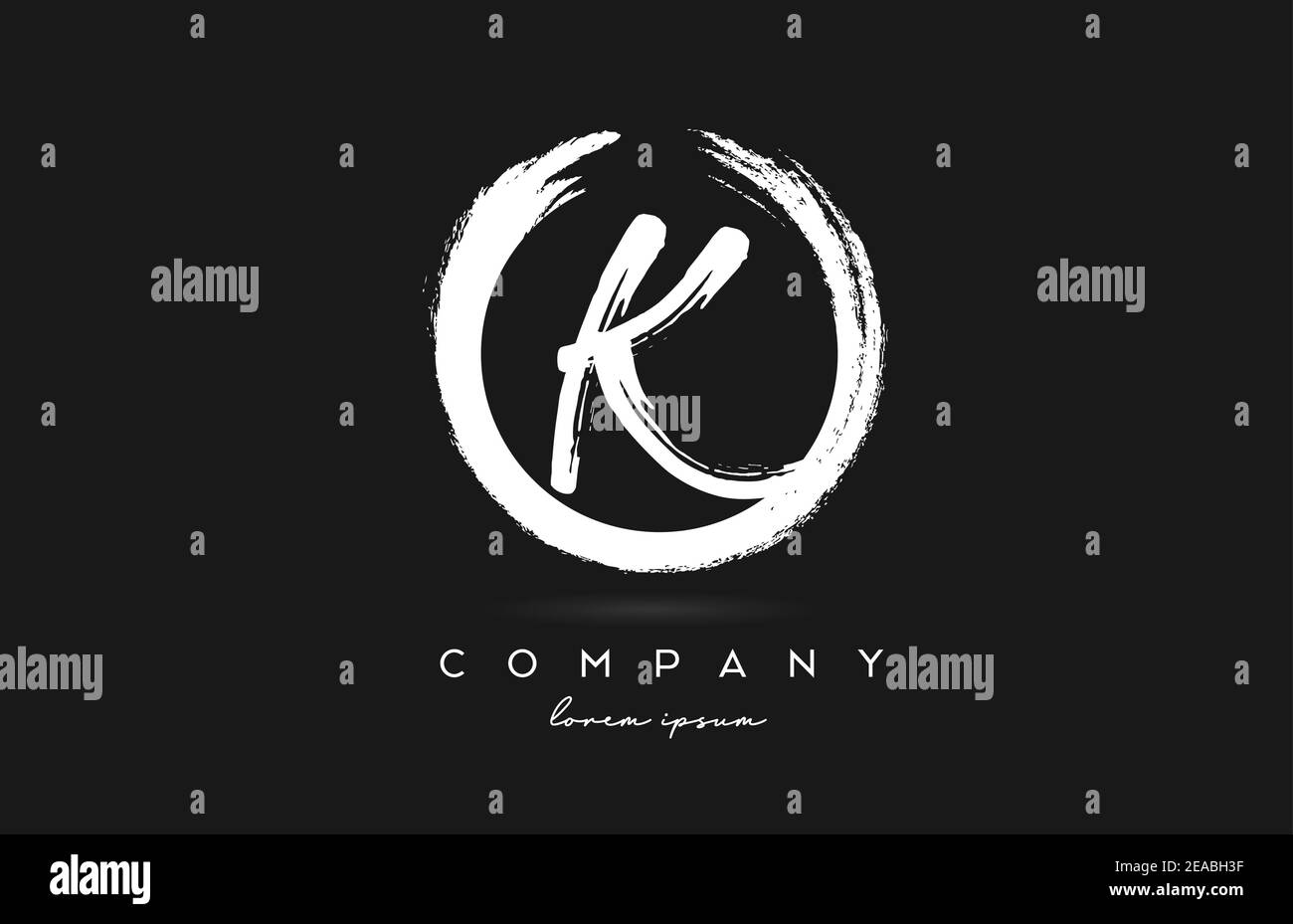 black and white K alphabet letter logo icon. Vintage grunge design for ...