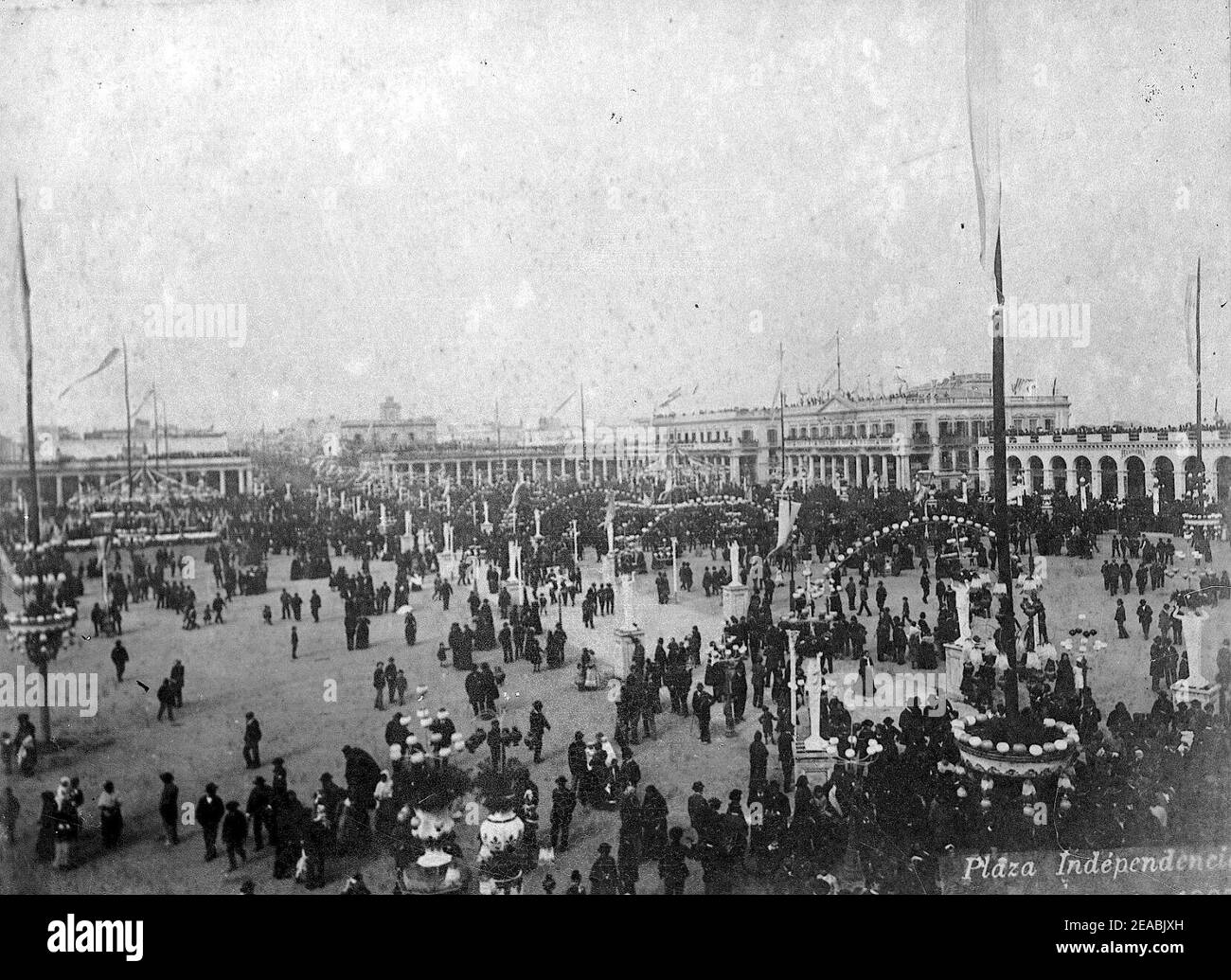 Neg. 39. Plaza independencia, 25 de agosto de 1897. (2). Stock Photo